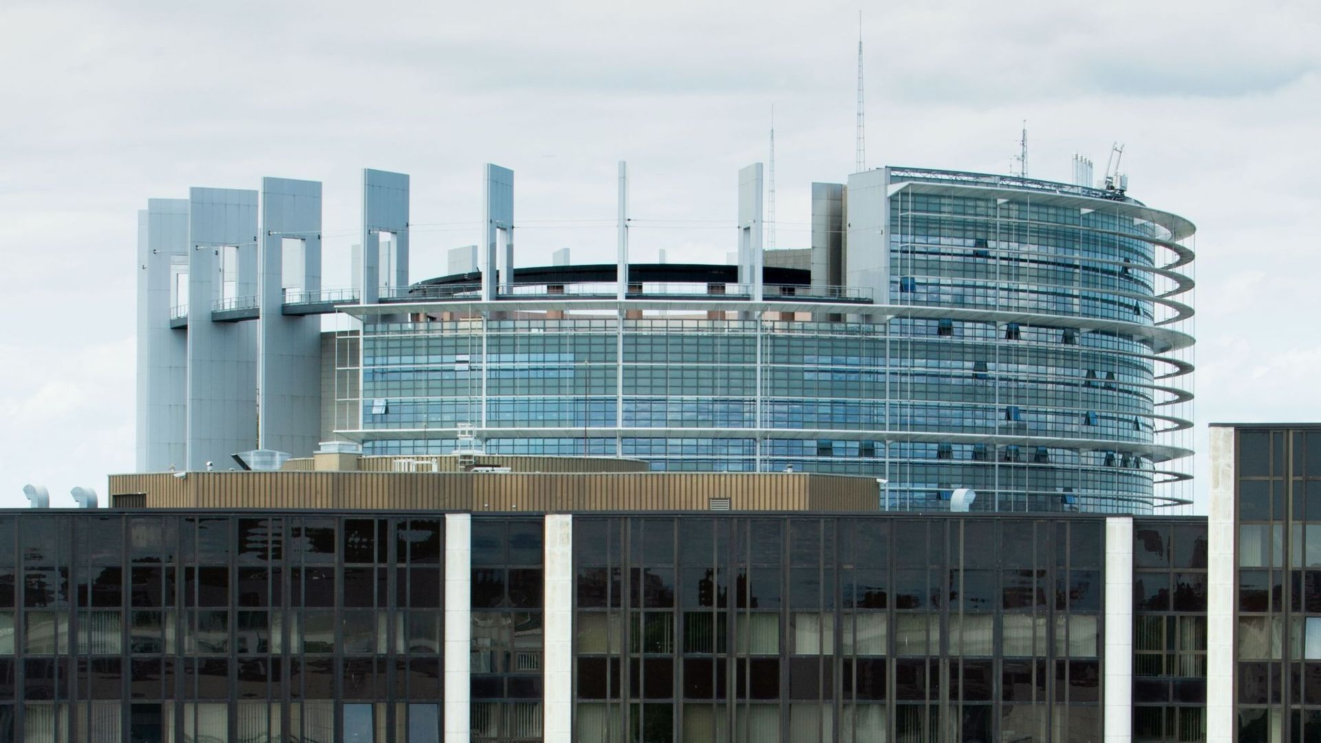 Le bâtiment le plus emblématique du Parlement européen à Strasbourg, en Alsace.