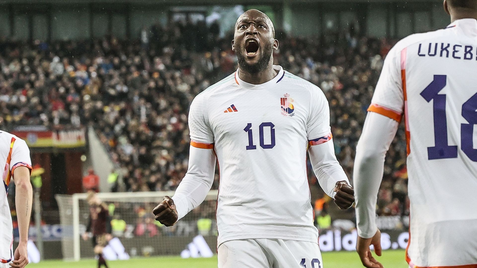 Romelu Lukaku célèbre son 72e but sous le maillot des Diables