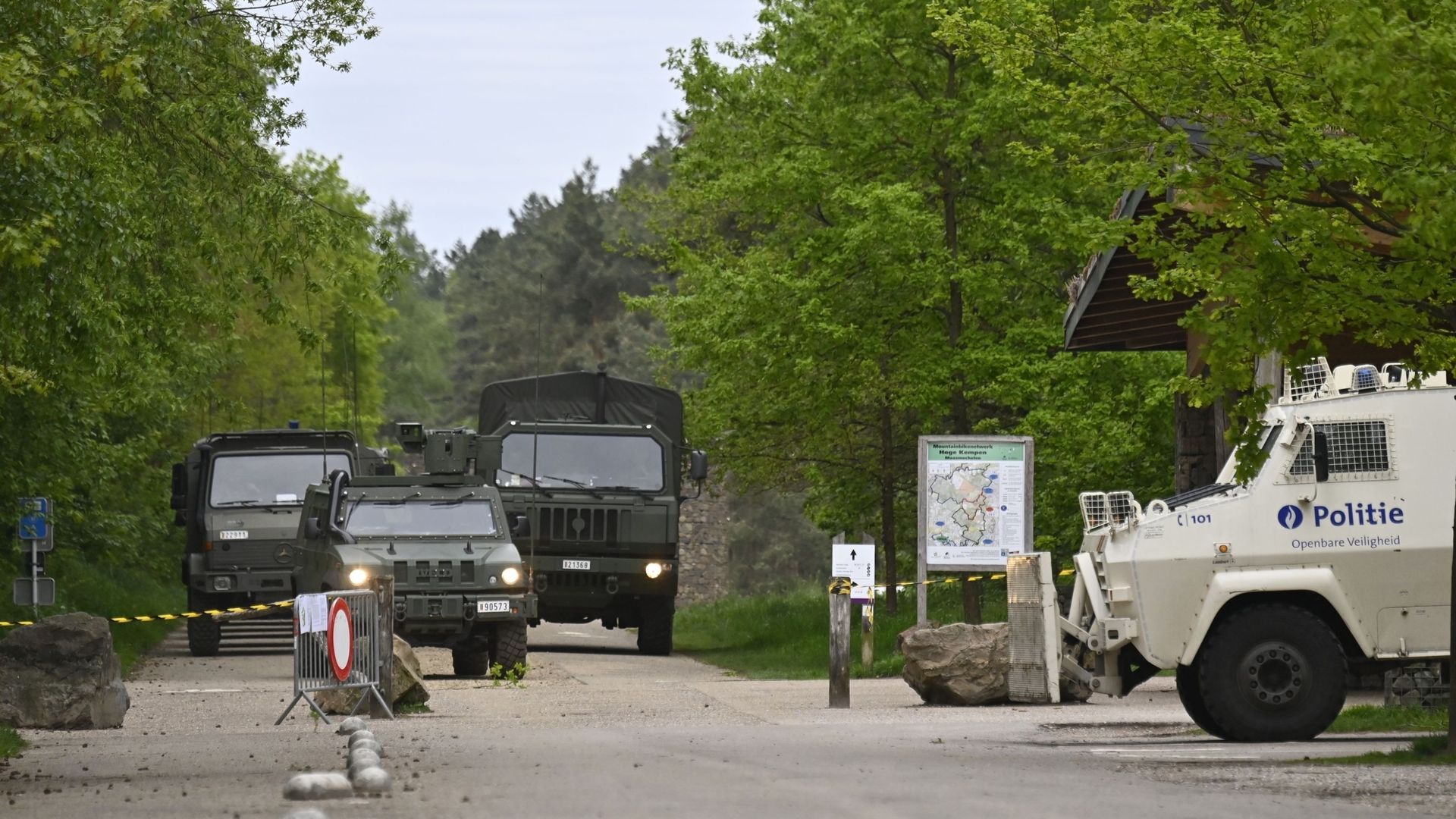 L’armée et la police ont tenté de retrouver Jurgen Conings dans le parc national Hoge Kempen à Maasmechelen (photo prise de 20 mai 2021)