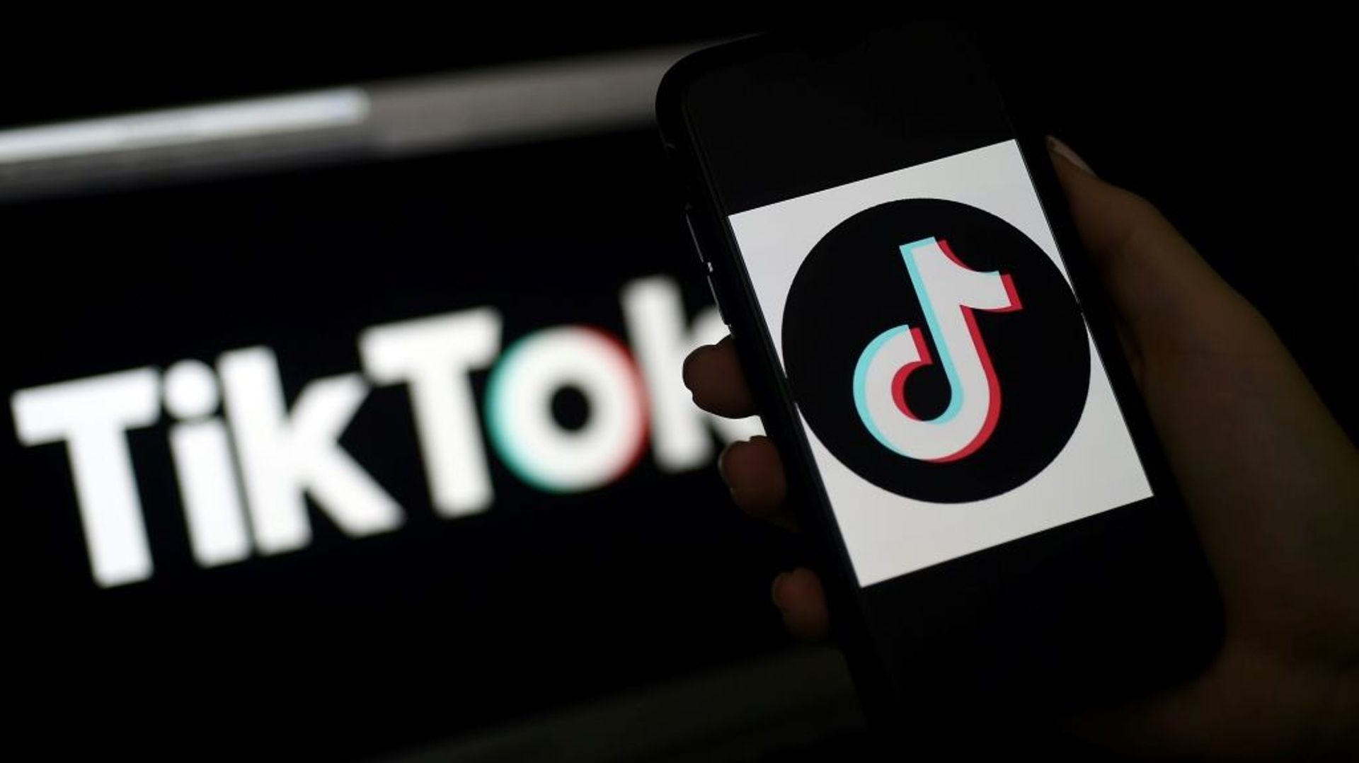 Le logo de TikTok sur l’écran d’un téléphone à Arlington, en Virginie, le 13 avril 2020