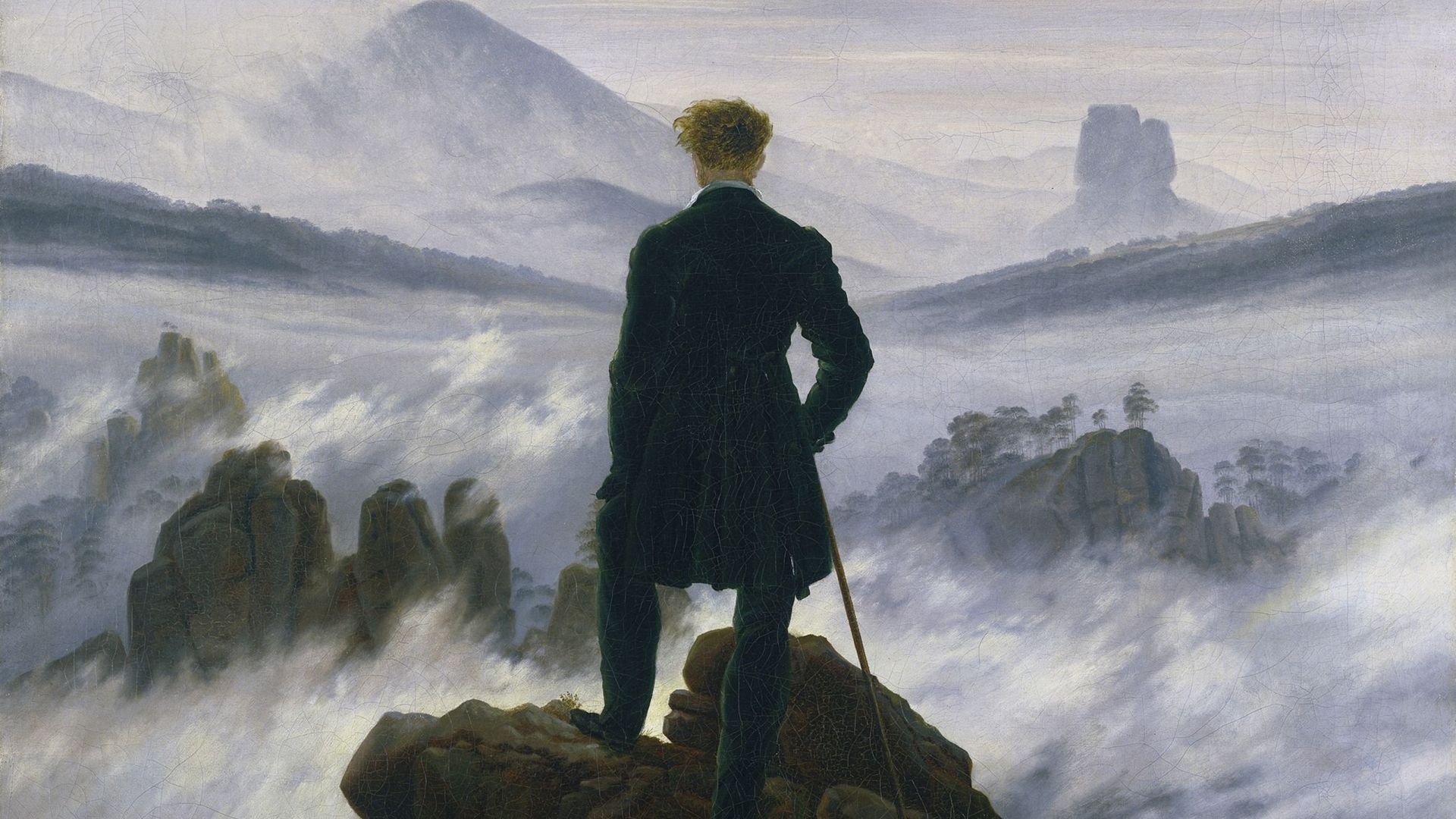 Caspar David Friedrich, Le Voyageur contemplant une mer de nuages, 1818