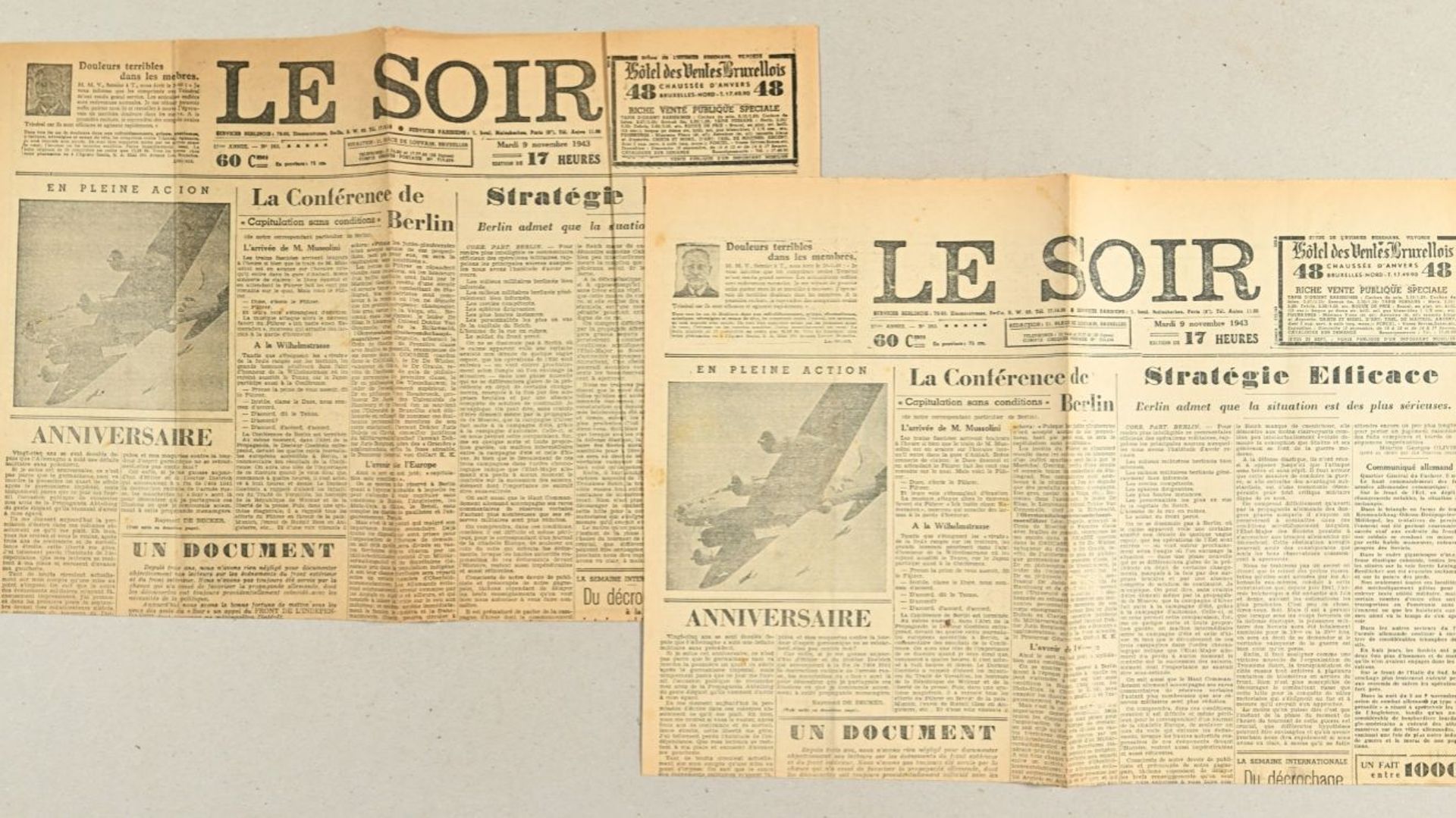 Deux exemplaires du "Faux Soir" mis aux enchères : "Il s’agit de l’un des coups les plus spectaculaires de la résistance"