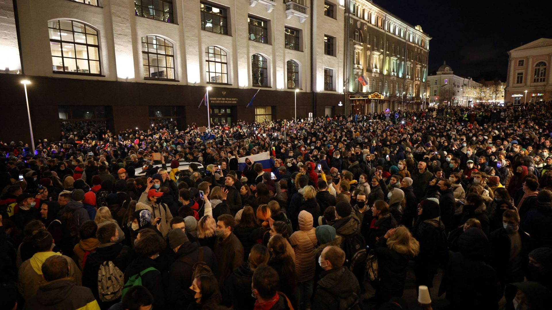 Manifestation de soutien à l'opposant russe Alexeï Navalny