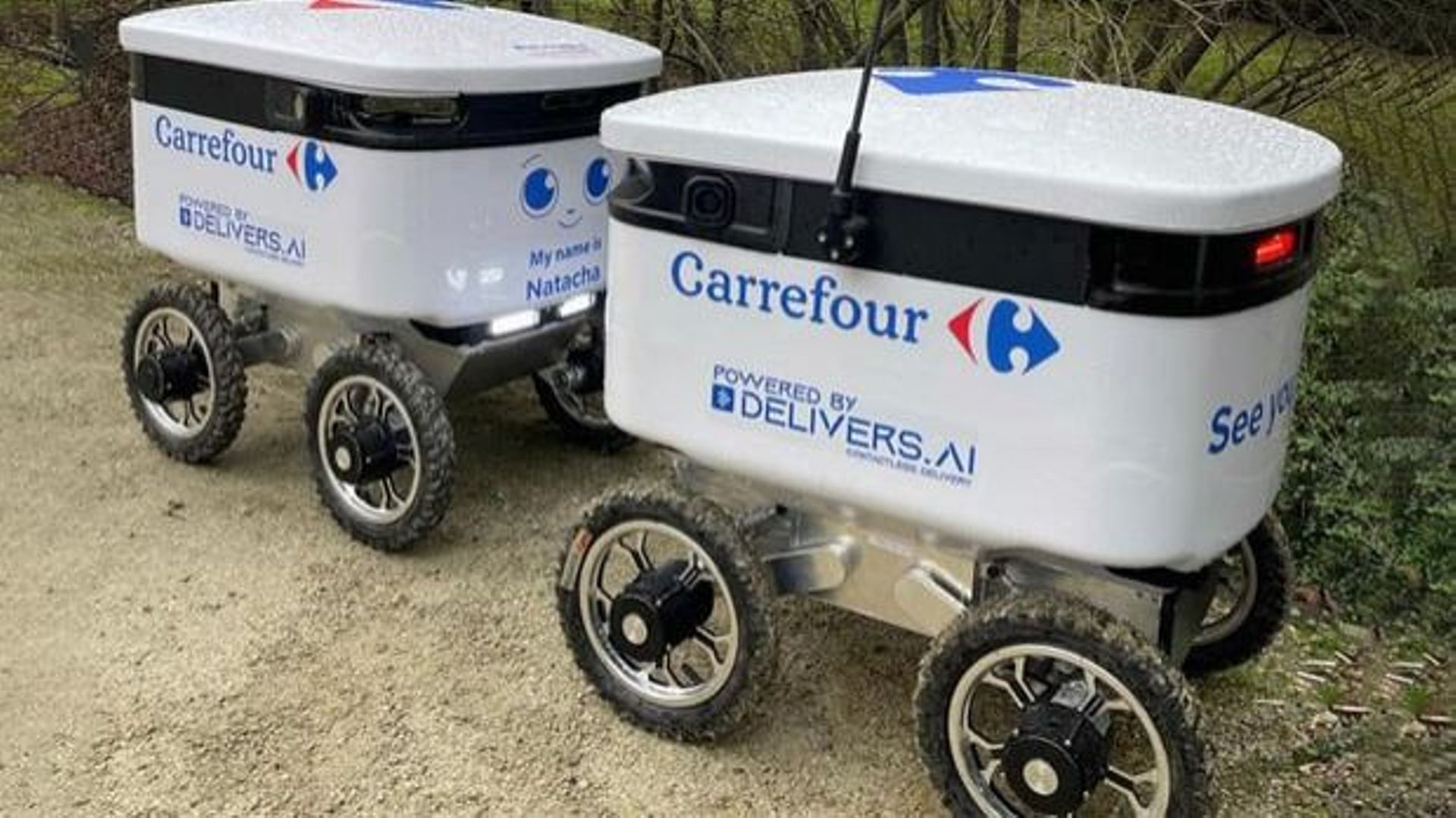 Le robot livreur Carrefour est en test actuellement.