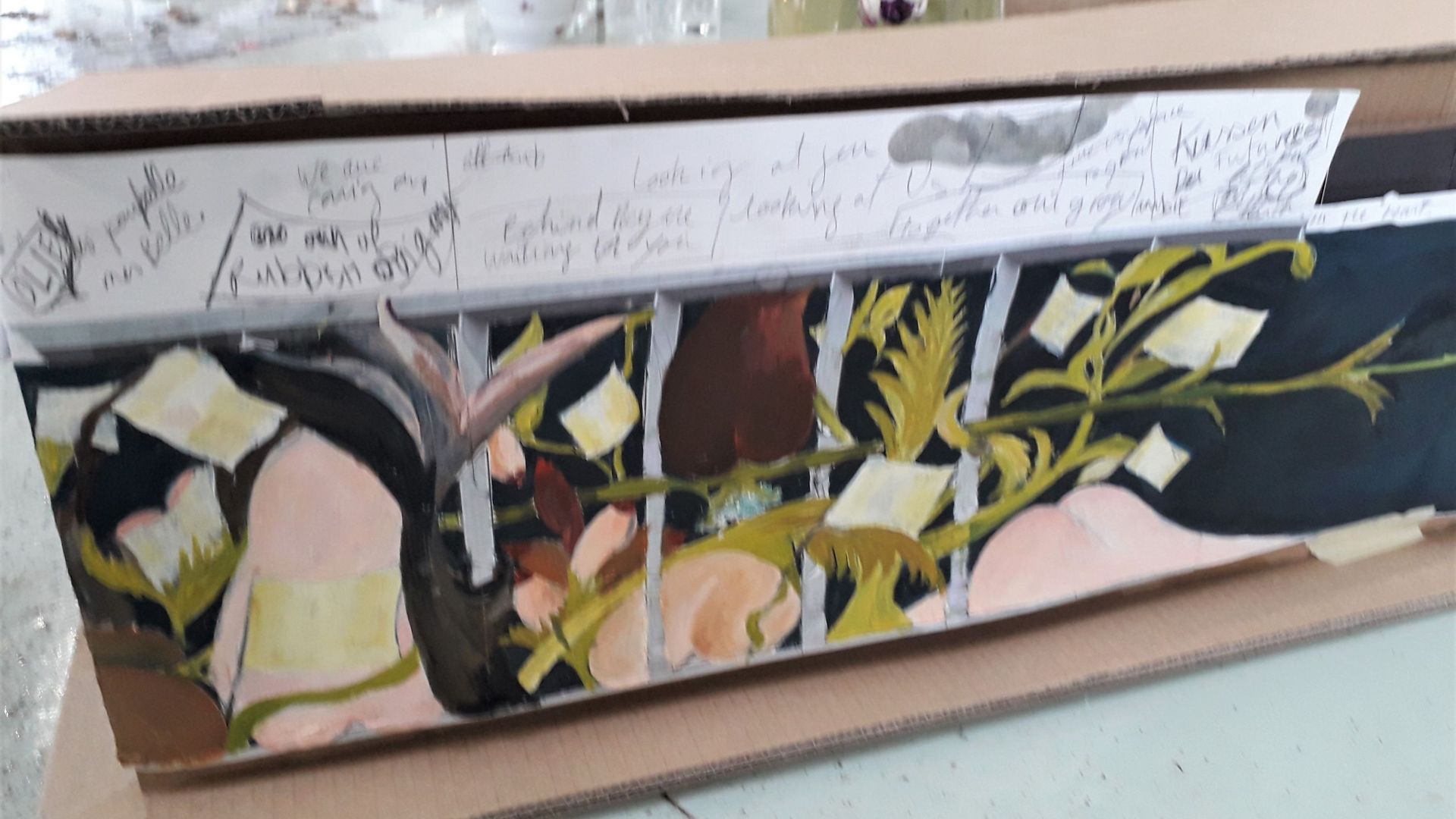 Laure Prouvost, projet dans l'atelier (1).