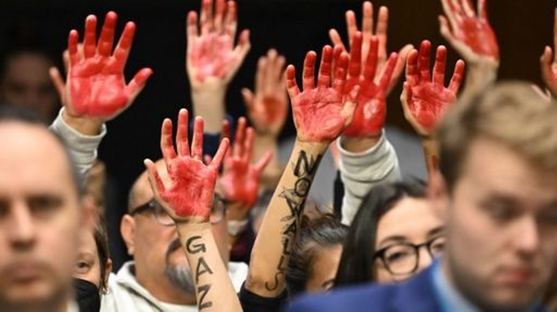 Manifestants Interrompent Une Audition Au Congrès Pour Exiger Un Cessez ...