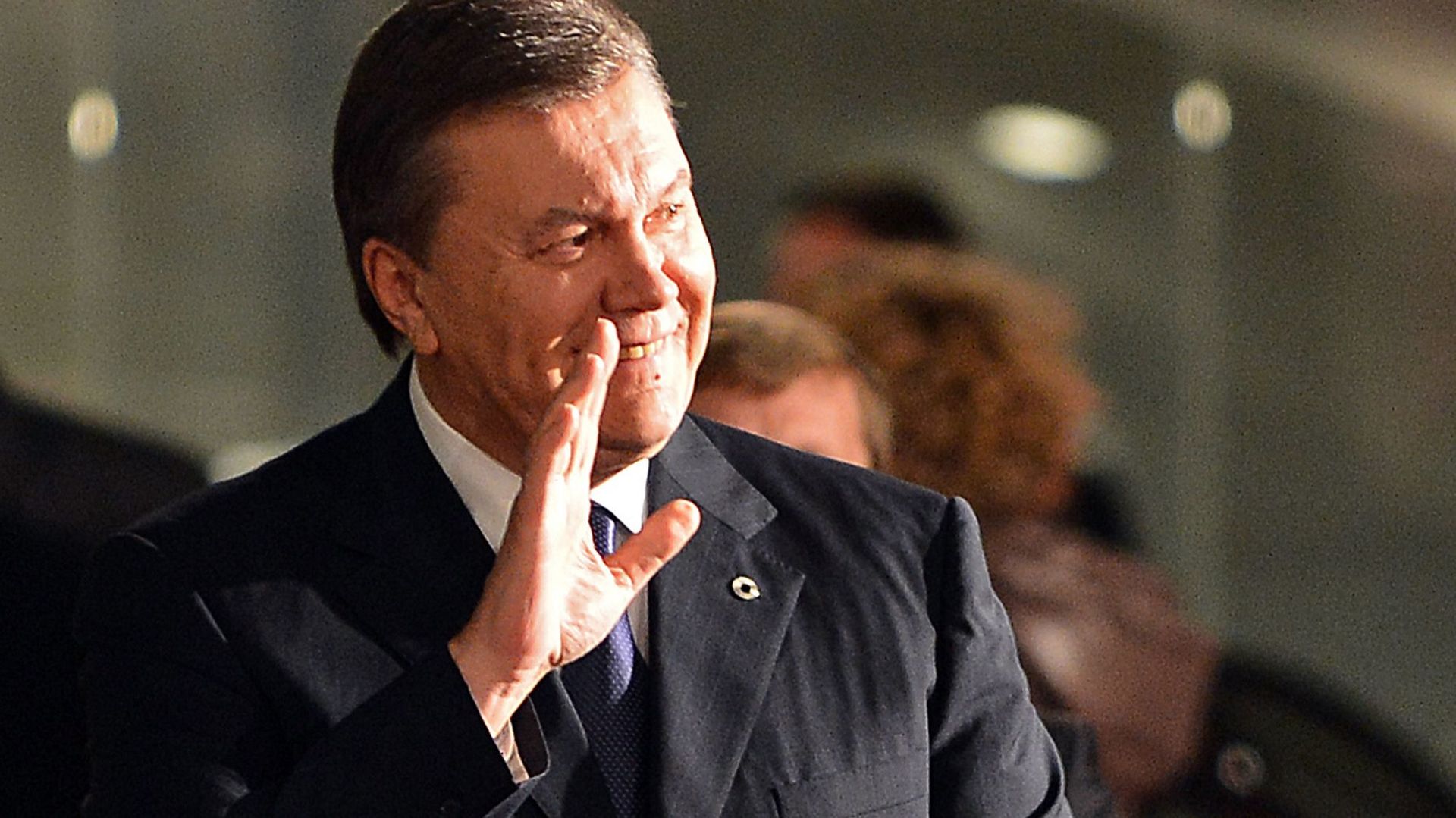 Le président ukrainien Viktor Yanukovych lors de son arrive  au sommet de Vilnius le 28 novembre.