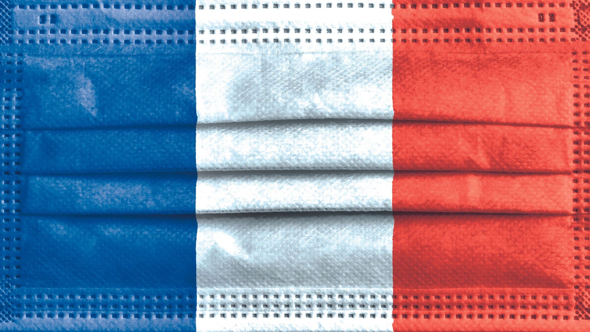 Masque aux couleurs de la France (illustration)
