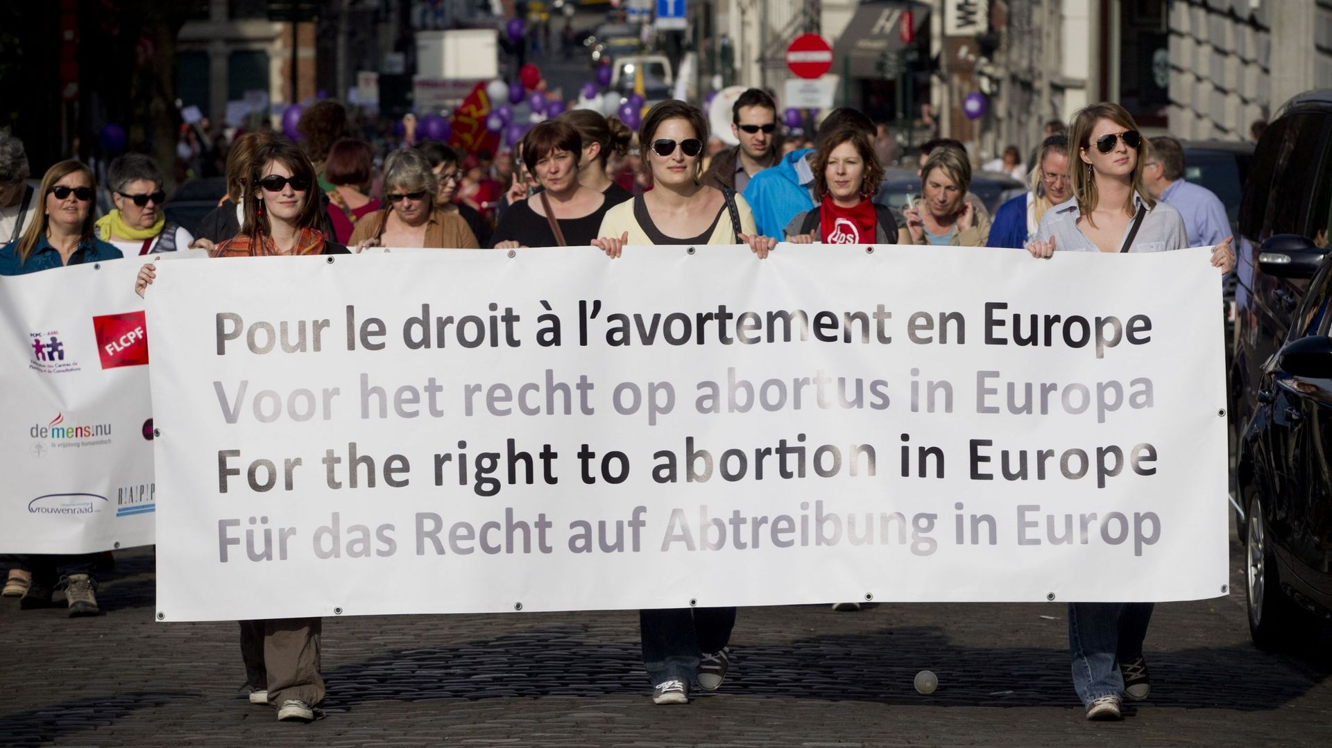 Illustration: manifestation pro-avortement à Bruxelles