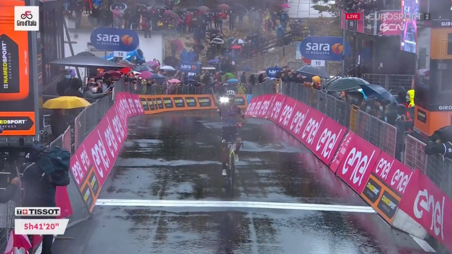Guerreiro vainqueur au sommet sur le Giro.