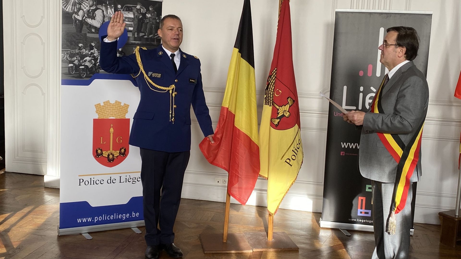 Le nouveau Chef de Corps de la Police de Liège, Jean-Marc Demelenne, a prêté serment ce 28 octobre.