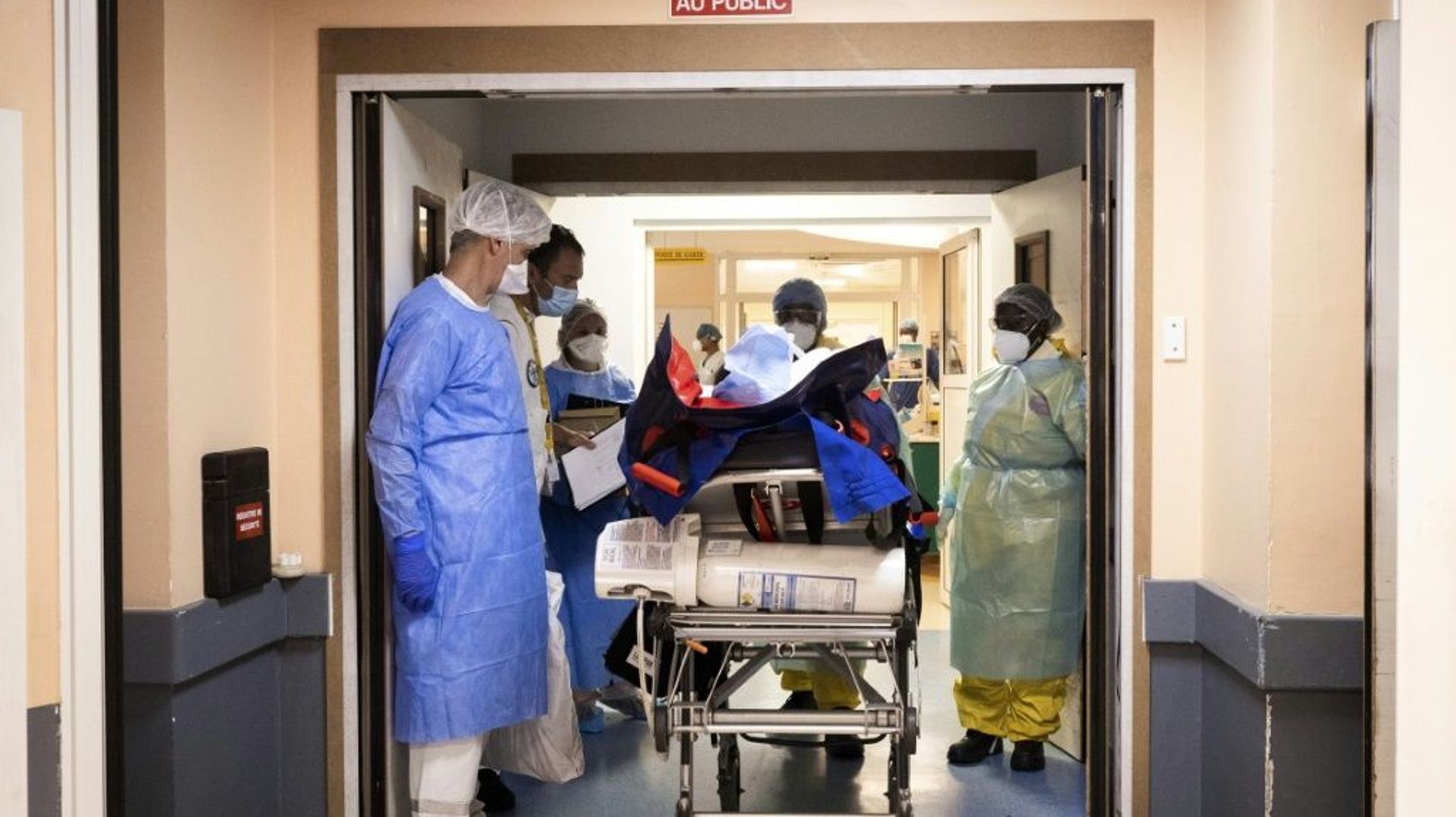 Un patient Covid le 3 septembre 2021 à l’hôpital de Pointe-à-Pitre
