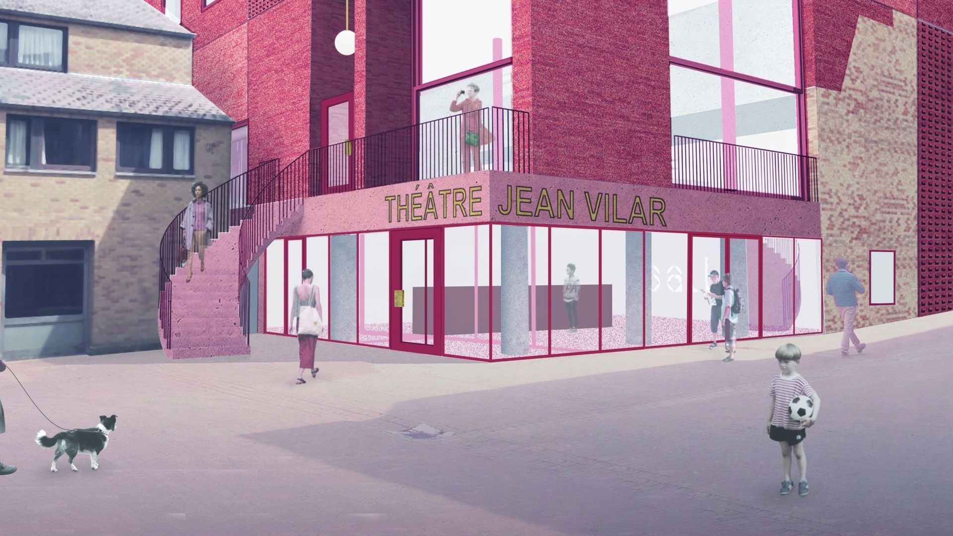 Le futur bâtiment du théâtre Jean Vilar.