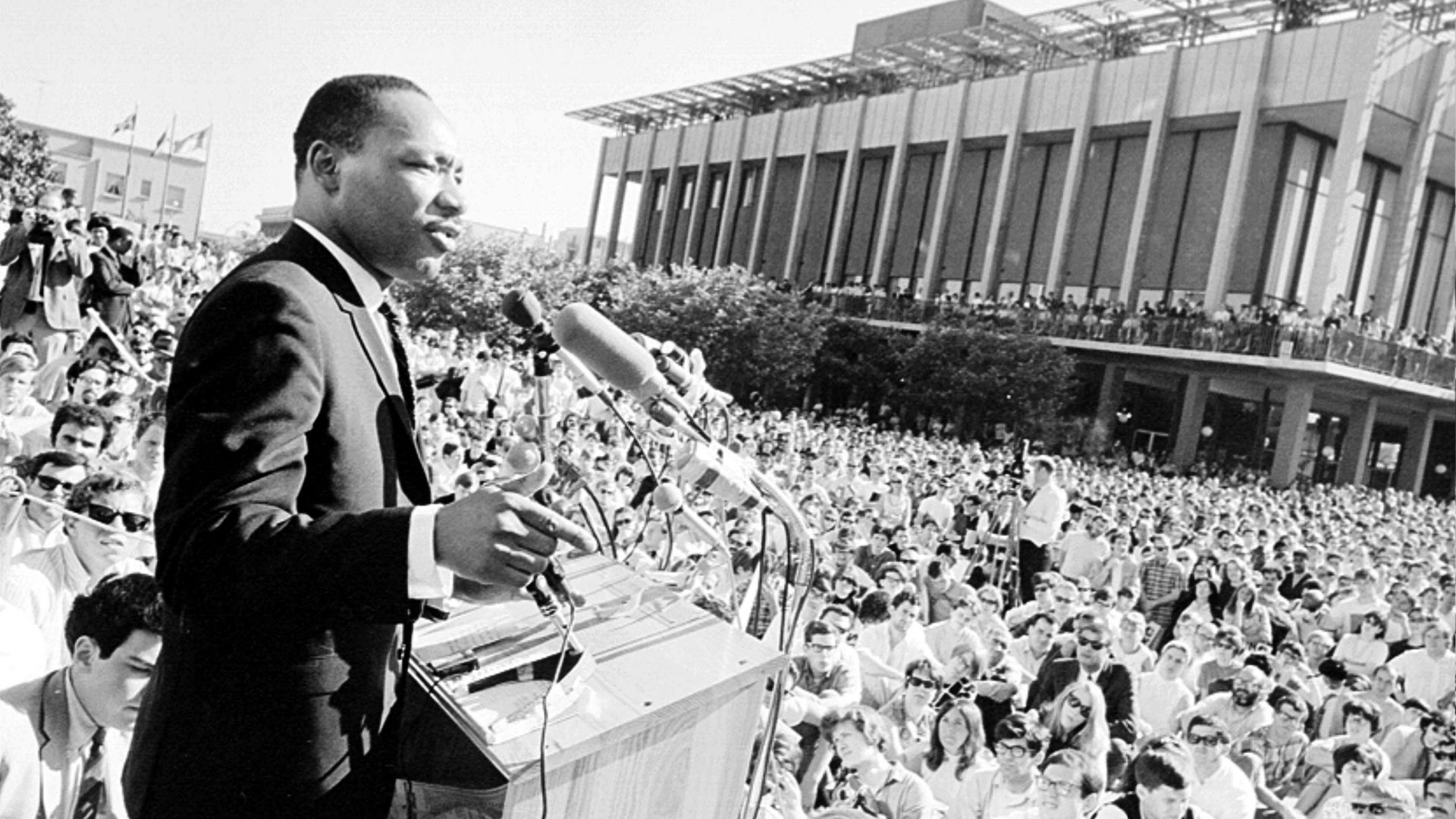 Martin Luther King à Berkeley, Californie, en 1967