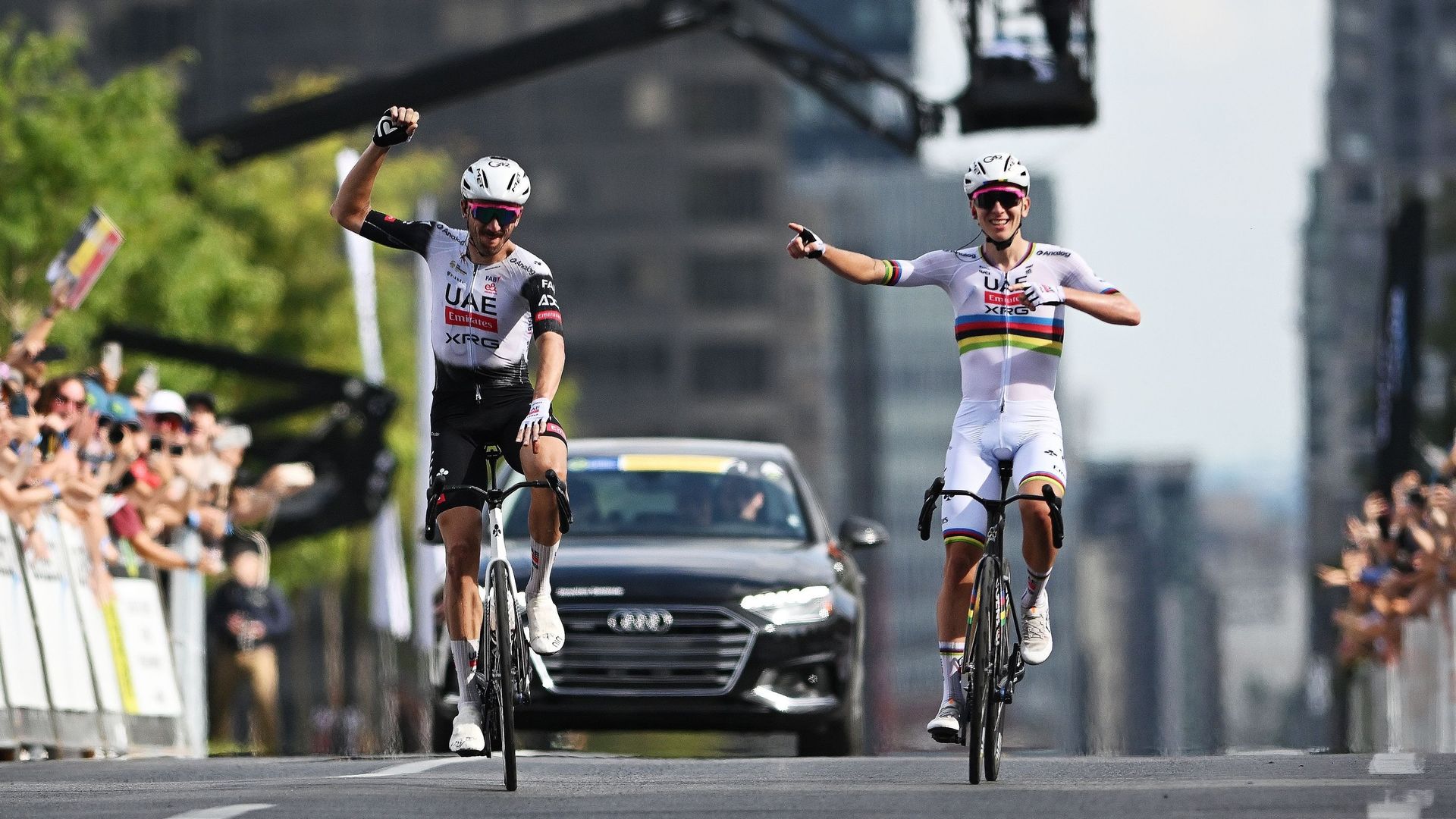 Tadej Pogacar offre le Grand Prix de Montréal à Brandon McNulty, son équipier