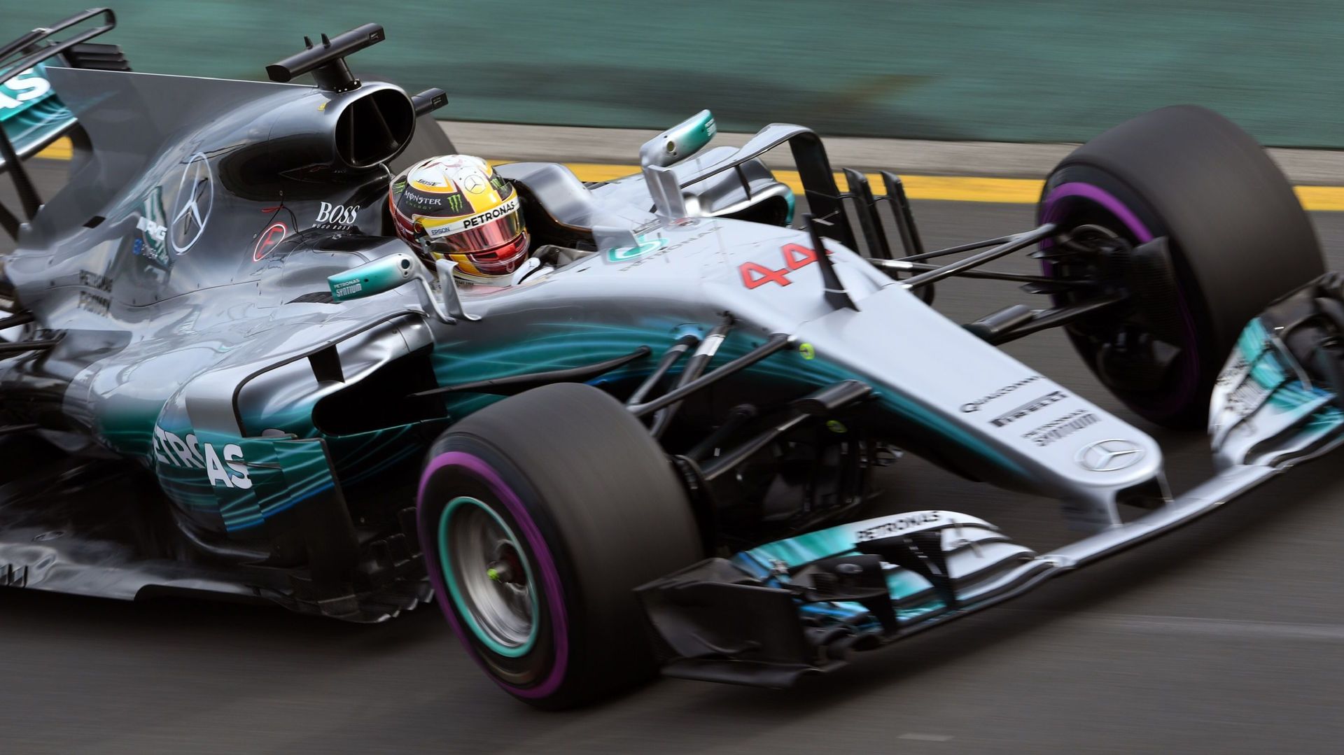 Lewis Hamilton lors du Grand Prix d'Australie 2017, à Melbourne.