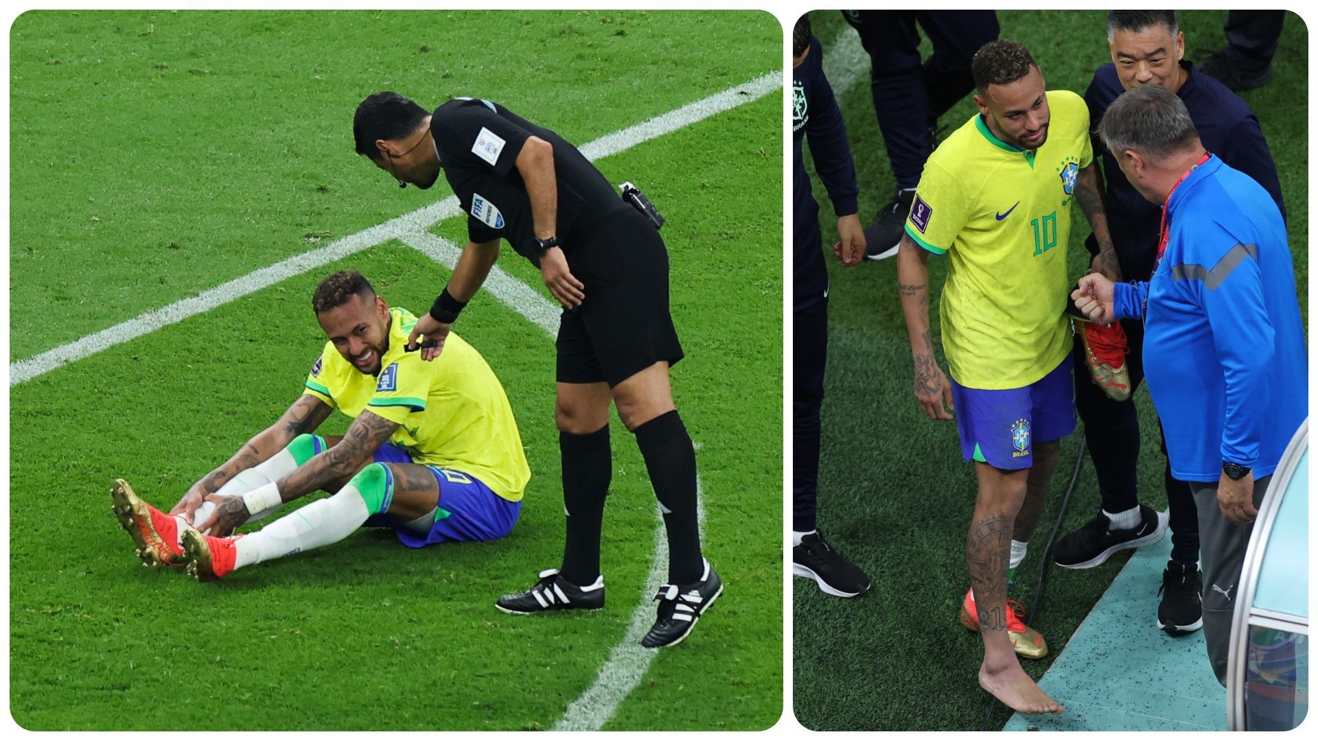 Neymar souffre d'une entorse de la cheville.