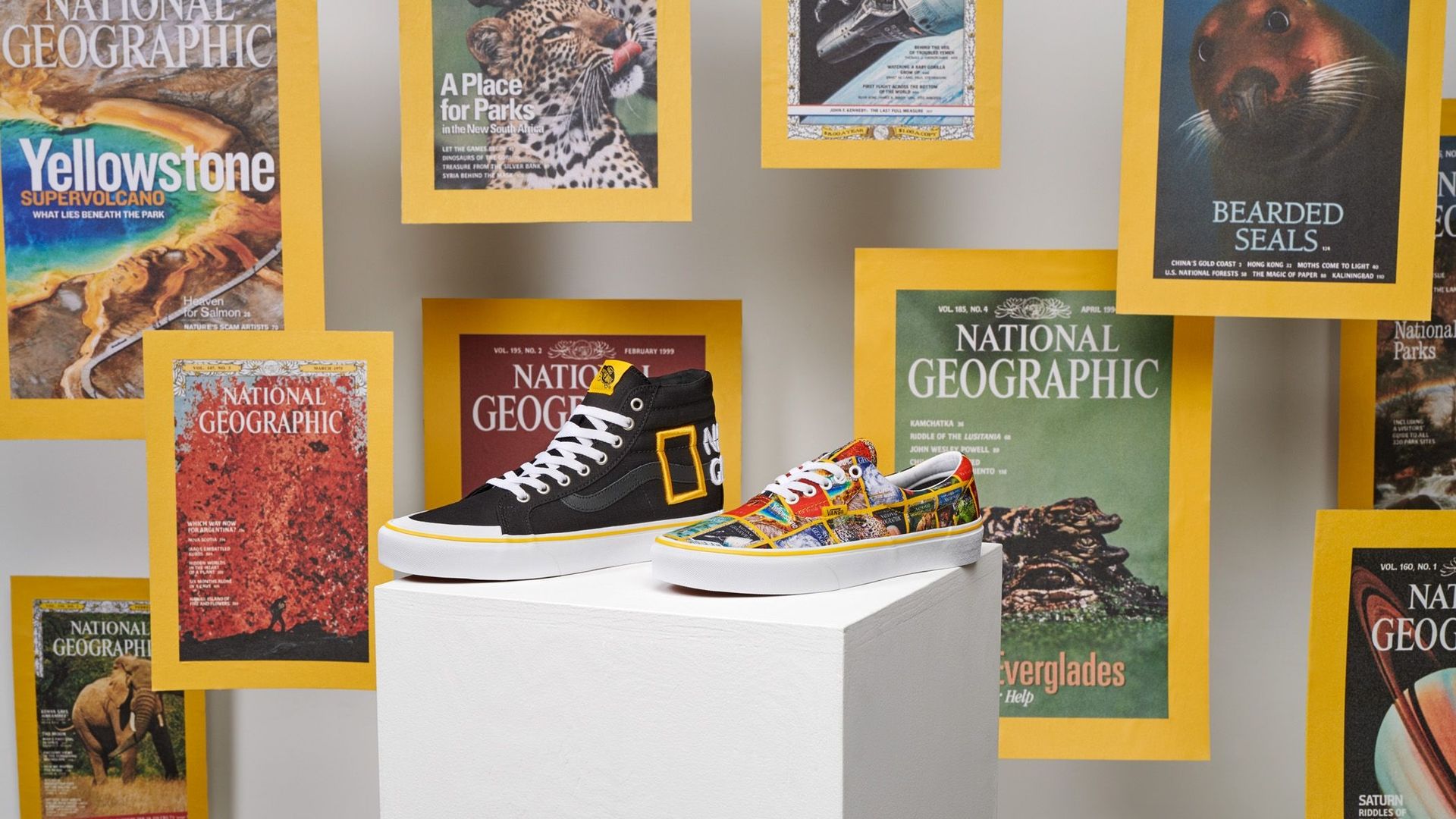 Vans rend hommage à National Geographic avec une collection de chaussures et de prêt-à-porter.