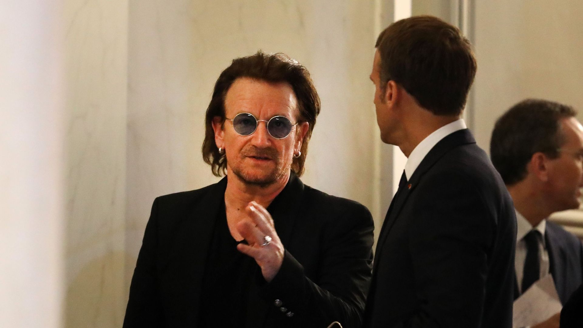Bono et Emmanuel Macron