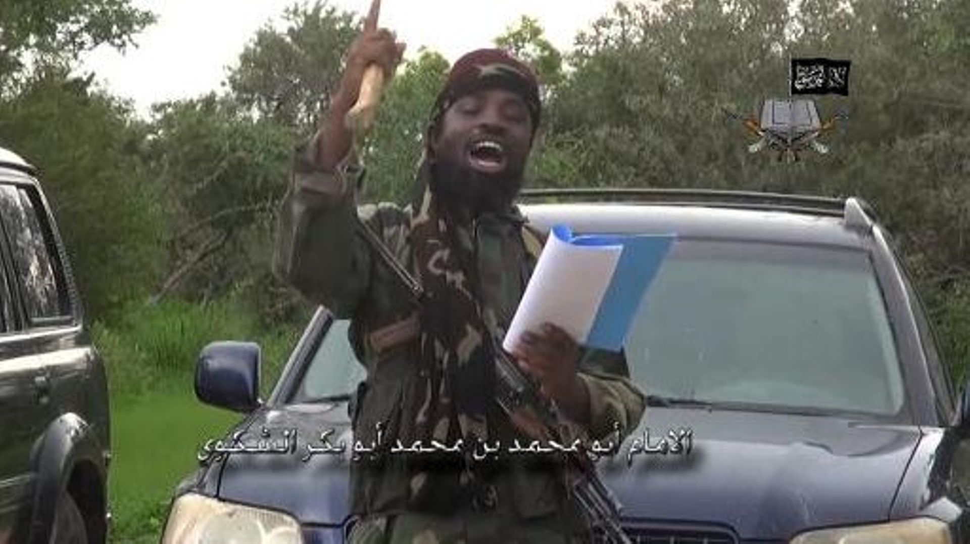 Capture d'écran réalisée le 24 août 2014 d'une vidéo diffusée par le groupe ismaliste nigérian Boko Haram montrant son leader Abubakar Shekau