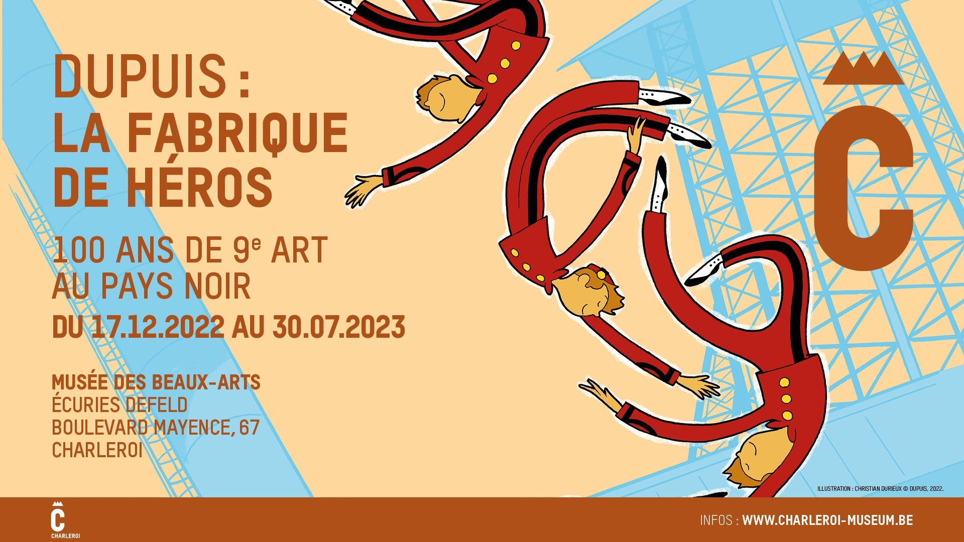 Une exposition consacrée à Dupuis et aux héros de ses bandes dessinées aura lieu le 17 et 18 décembre à Charleroi