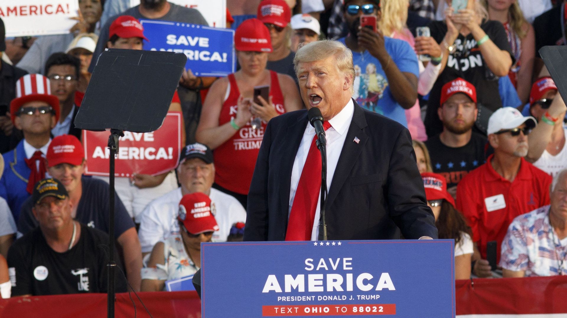 Donald Trumps first public rally since leaving the White House