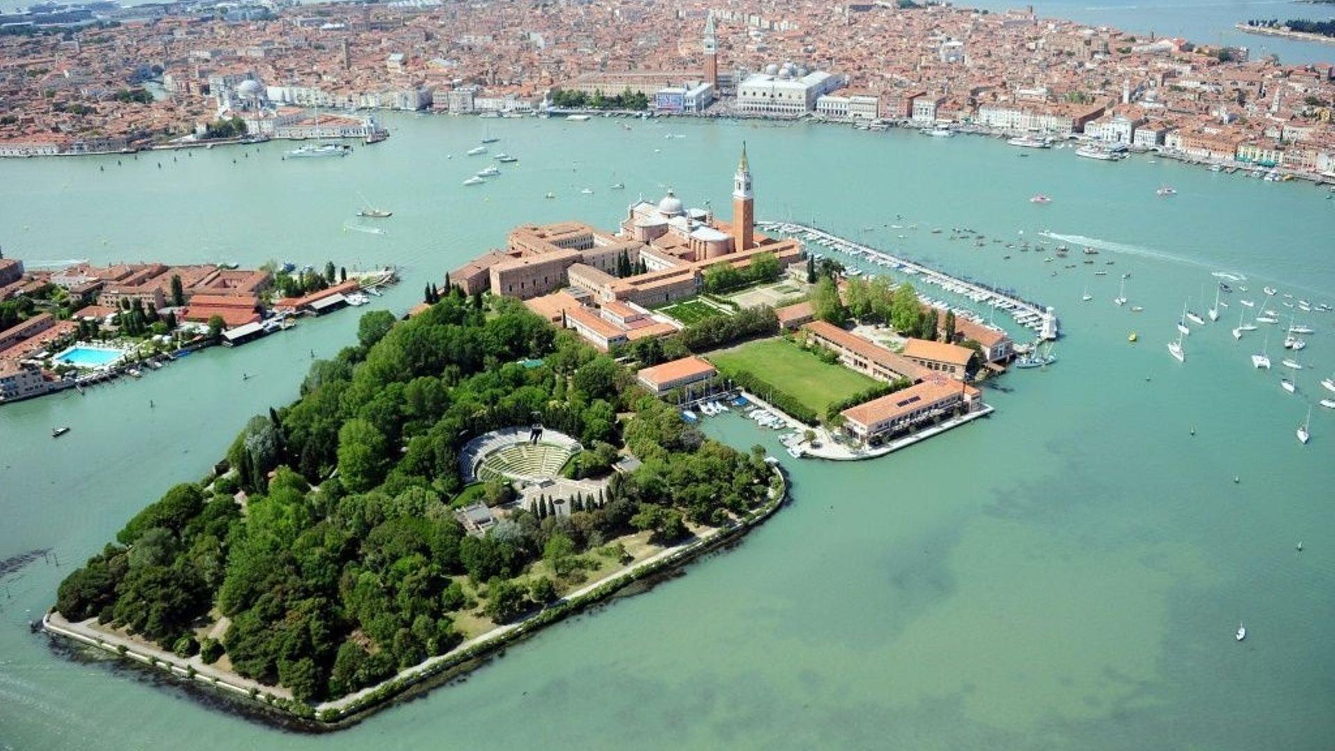L'île de San Giorgio, Venise et sa lagune, le 18 mai 2012.