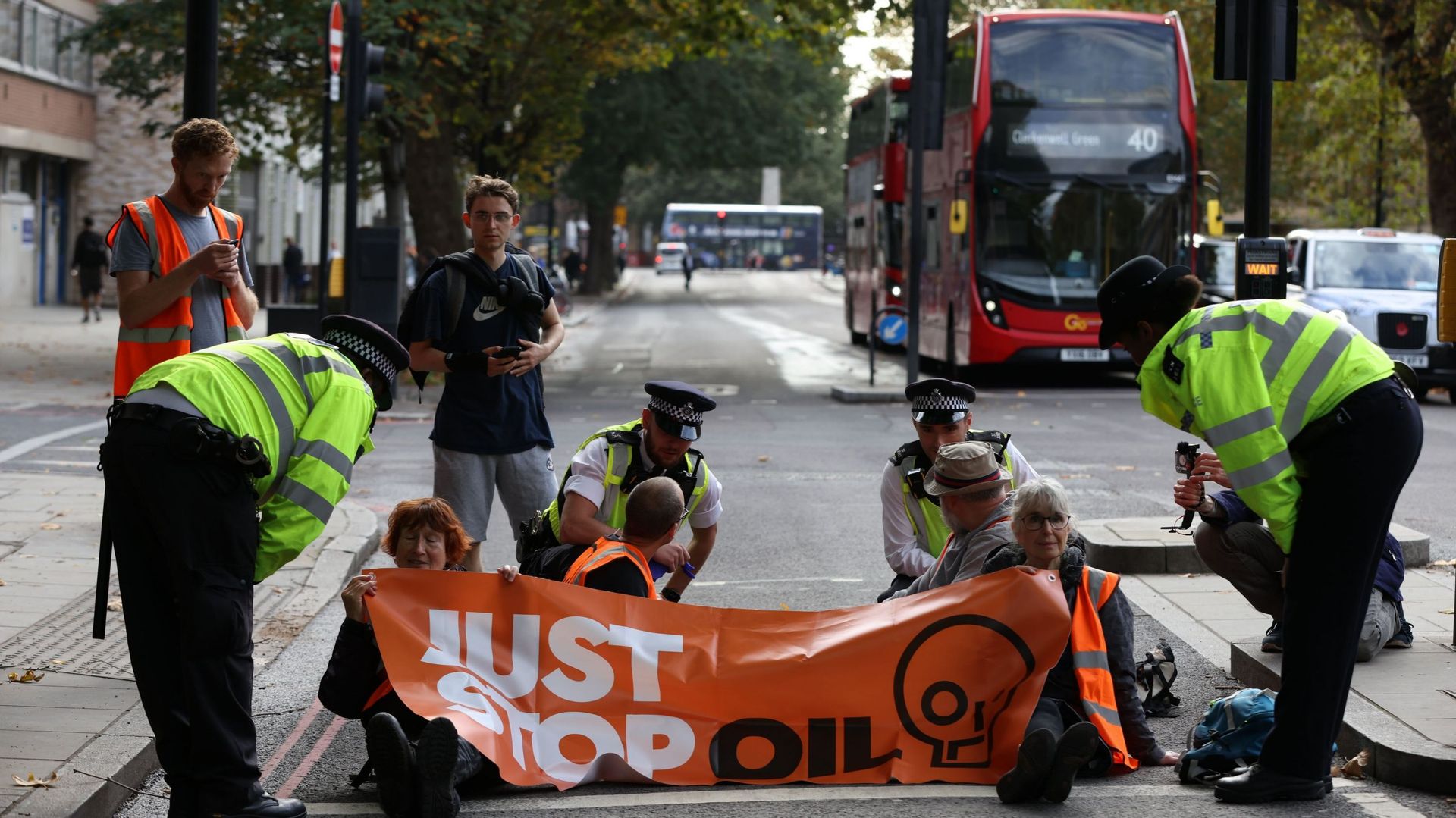 Action de protestation Just Stop Oil le 29 octobre dernier à Londres