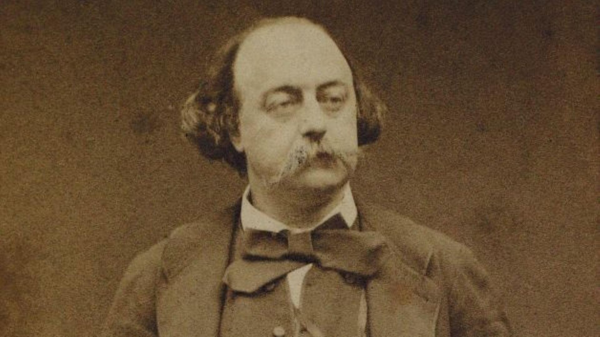 Gustave Flaubert (1821-1880) vers 1860, portrait signé Étienne Carjat.