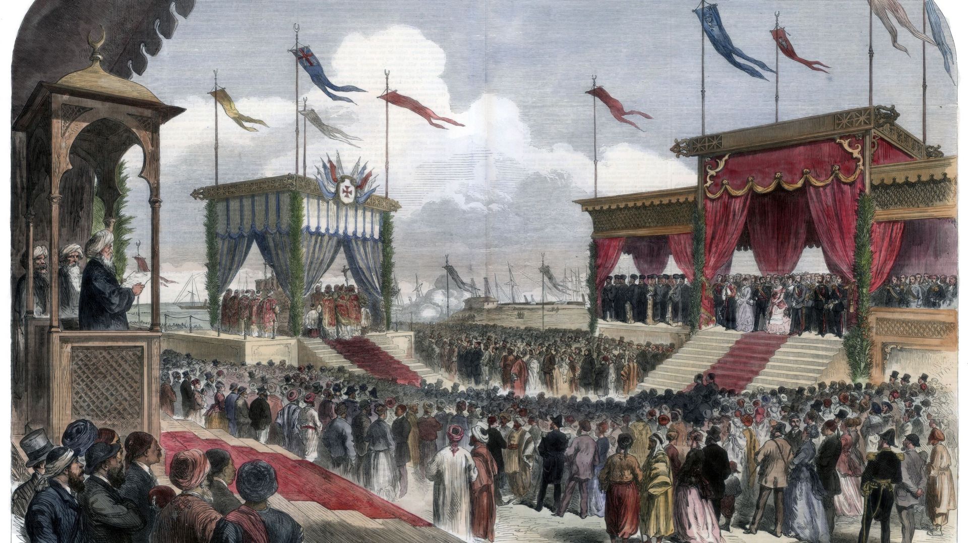 Inauguration du Canal de Suez, Port Said, 17 novembre 1869.