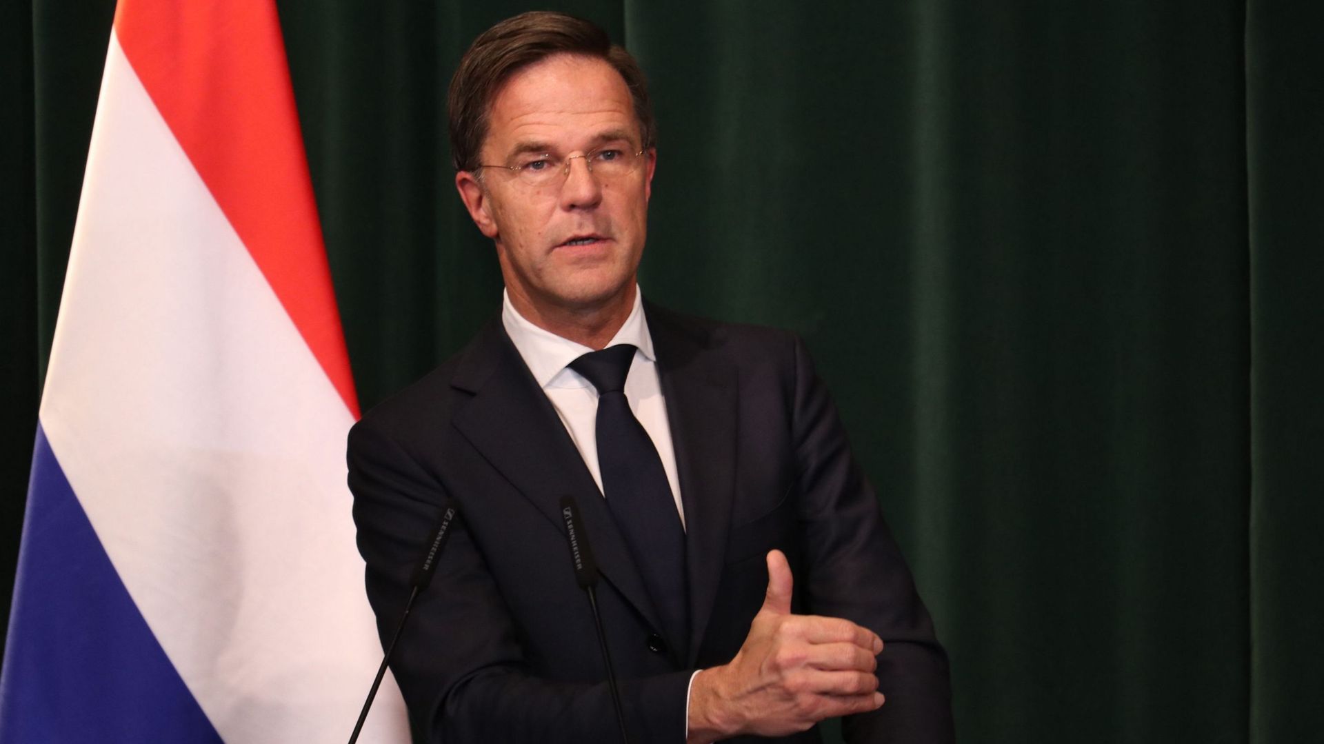 Dutch Prime Minister Mark Rutte in Albania