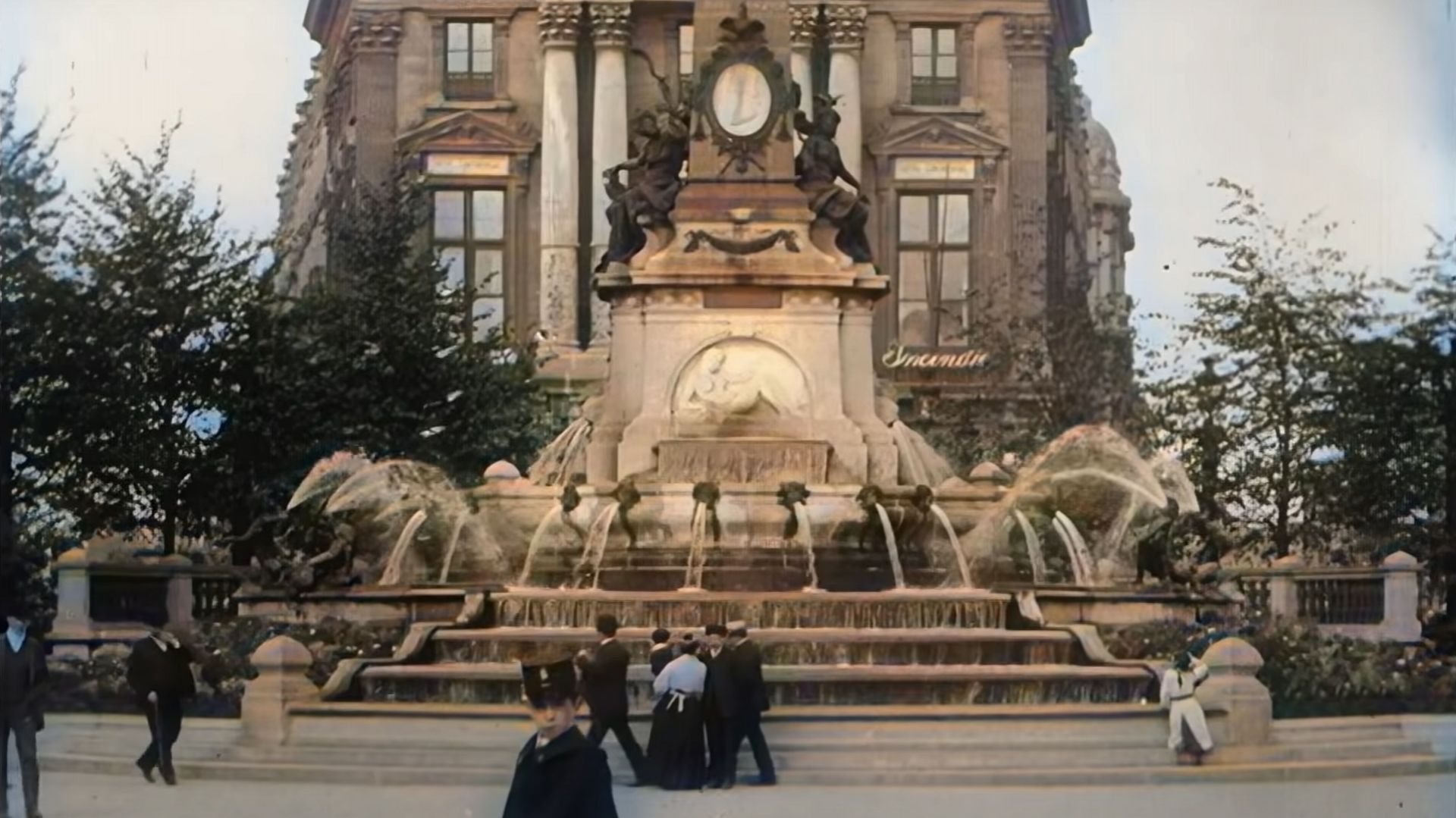 La place De Brouckère, en 1908.