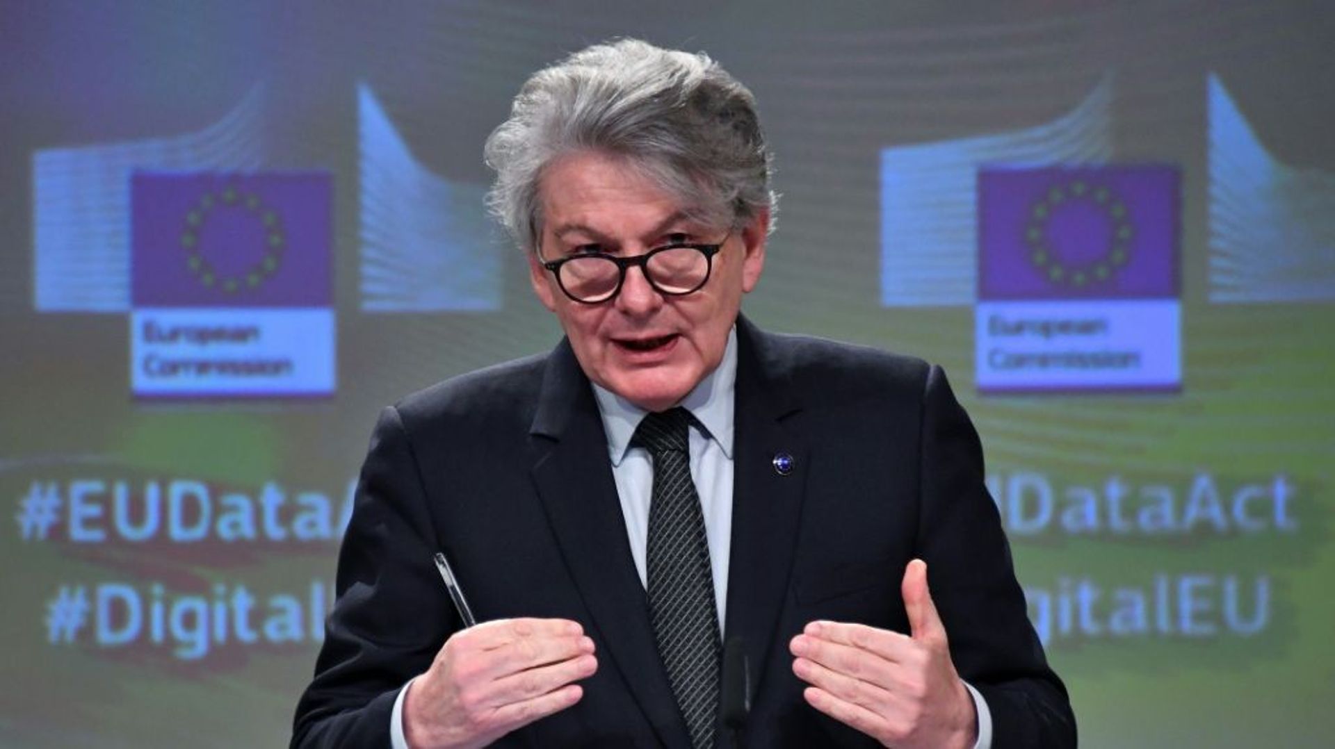 Le commissaire européen au Marché intérieur, Thierry Breton, le 23 février 2022 à Bruxelles
