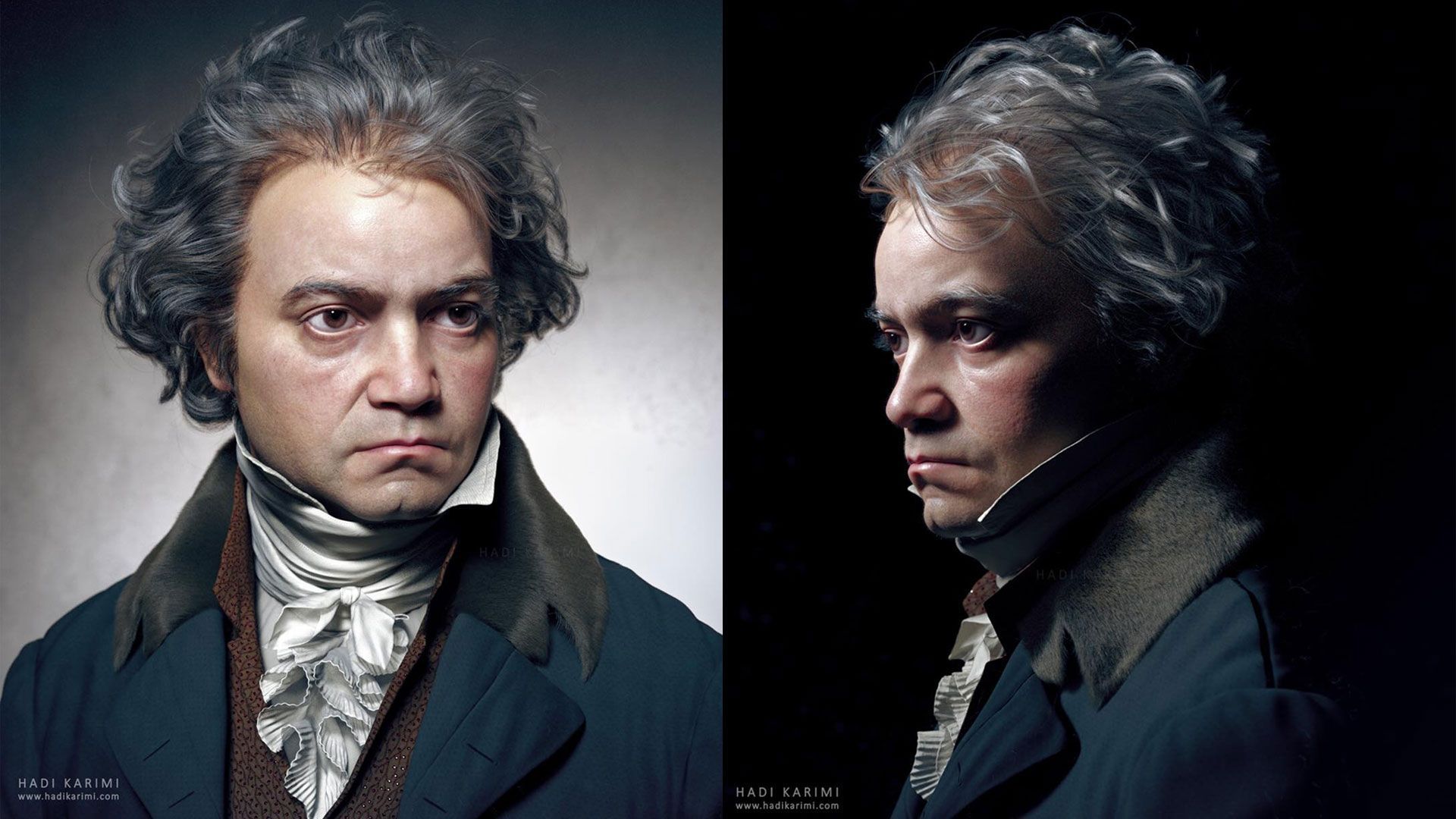 Le portrait 3D de Ludwig van Beethoven a été réalisé par l’artiste plasticien iranien Hadi Karimi