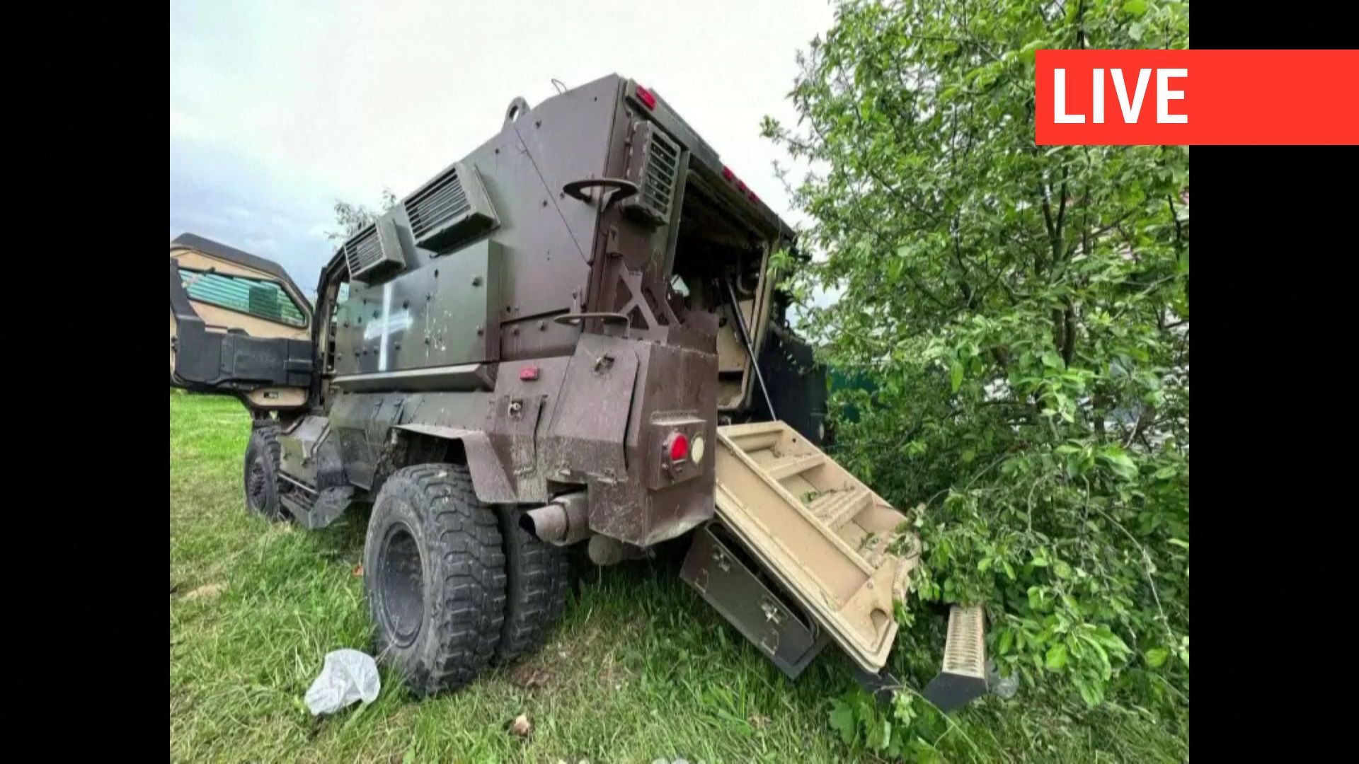 Photo d’illustration. Image diffusée par la télévision russe et présentée comme étant des véhicules fabriqués aux Etats-Unis
