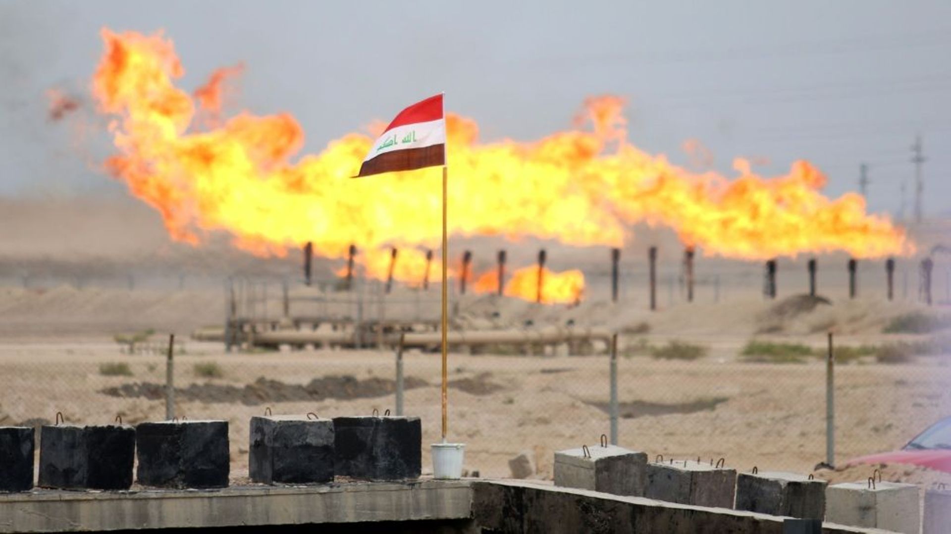 Champ de pétrole en Irak le 3 mars 2016