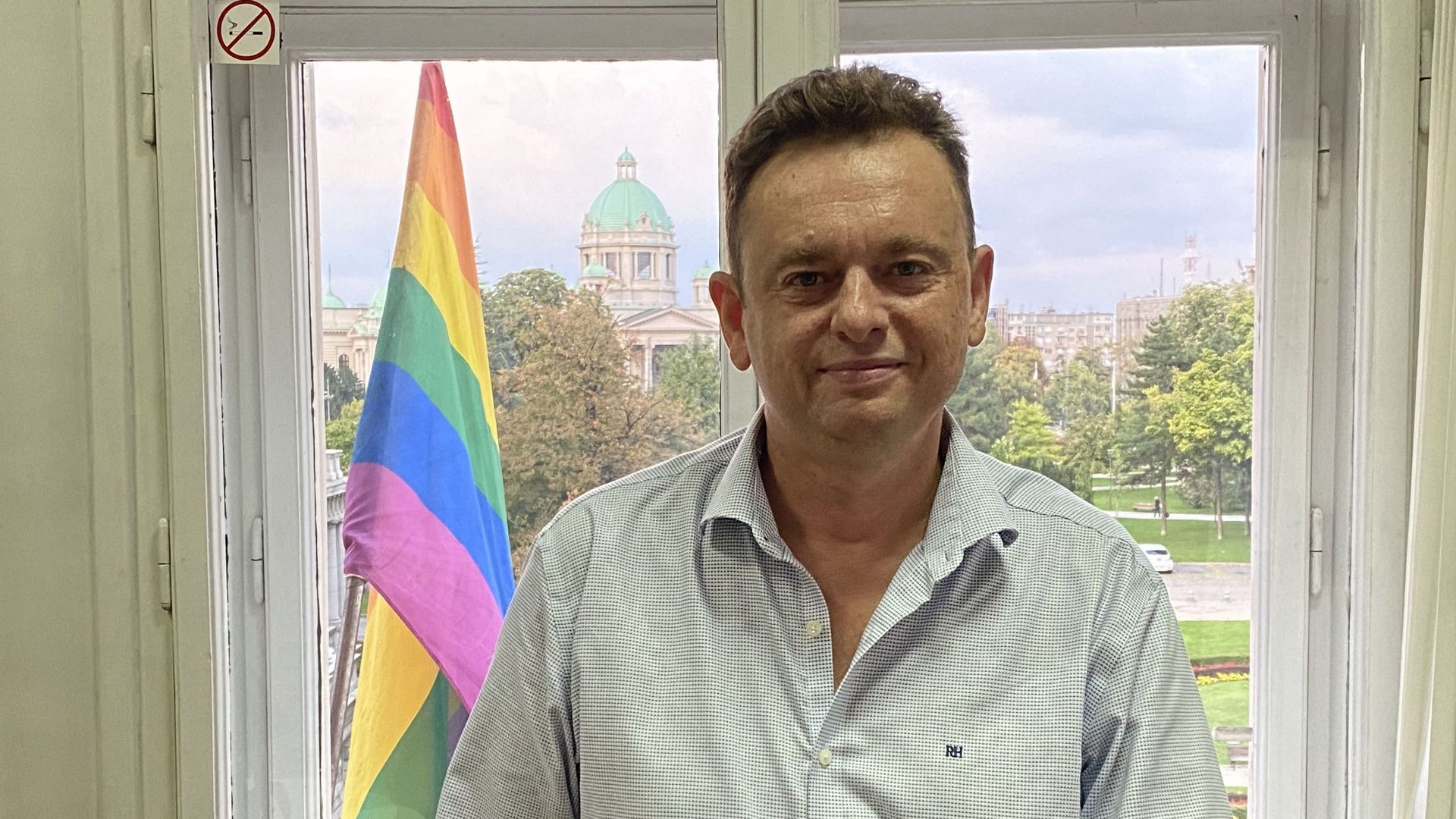 Goran Miletic, l’un des organisateurs de l’Europride et Directeur de l’association des défenseurs des droits civiques.