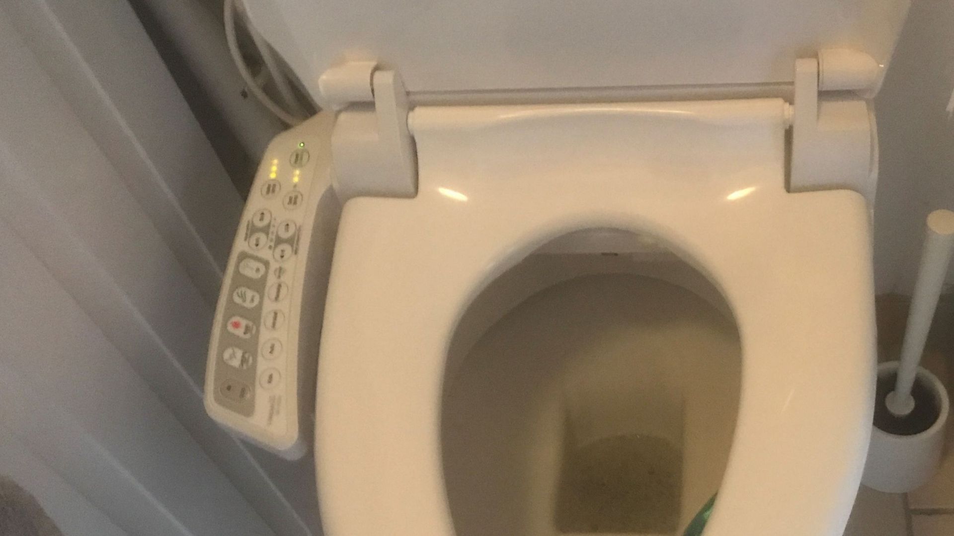 La toilette japonaise (rabattant électrique) est plus sophistiquée que nos toilettes traditionnelles. Elles permettent aussi de se passer de papier.