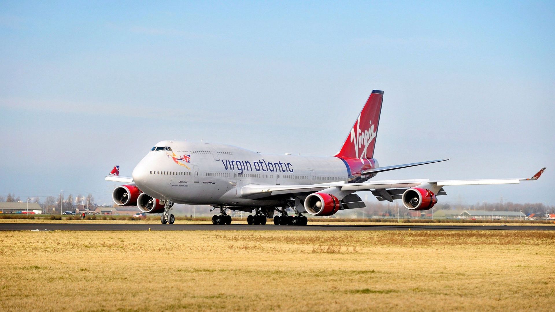 Atterrissage à l'aéroport d'Amsterdam Schiphol d'un Boeing 747 de Virgin Atlantic en provenance de Londres Heathrow et utilisant du biocarburant, le 24 février 2008. (illustration)