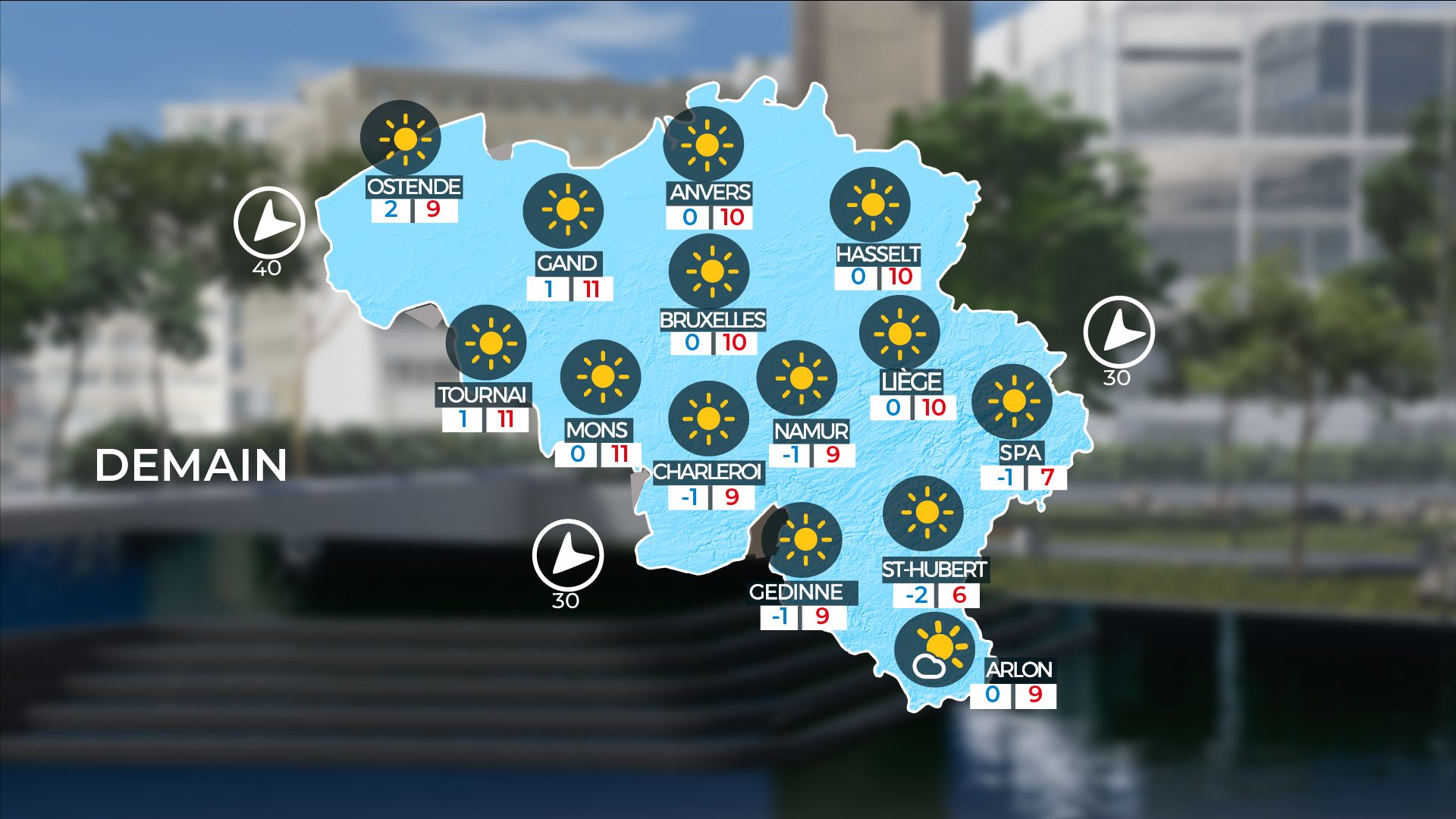 Belle journée demain.