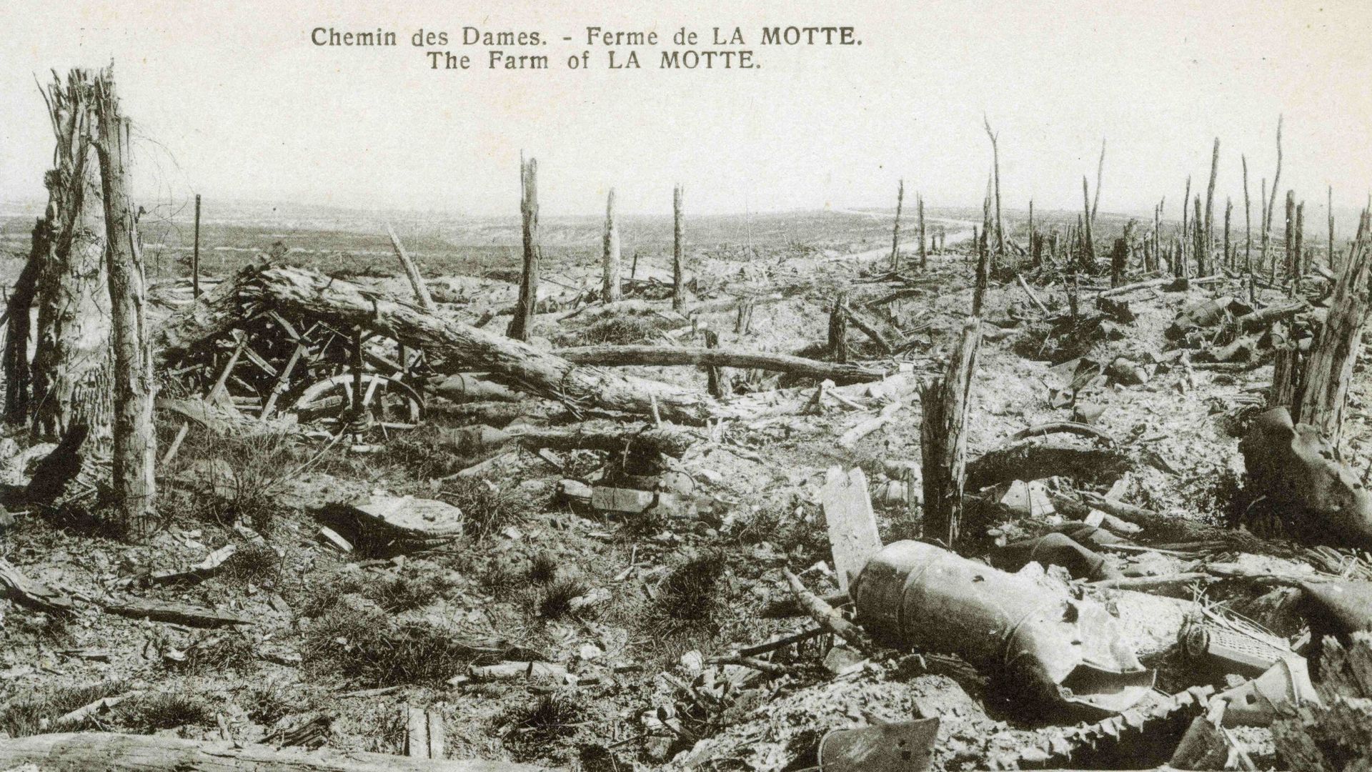 Ruins and desolation on the Chemin des Dames.
