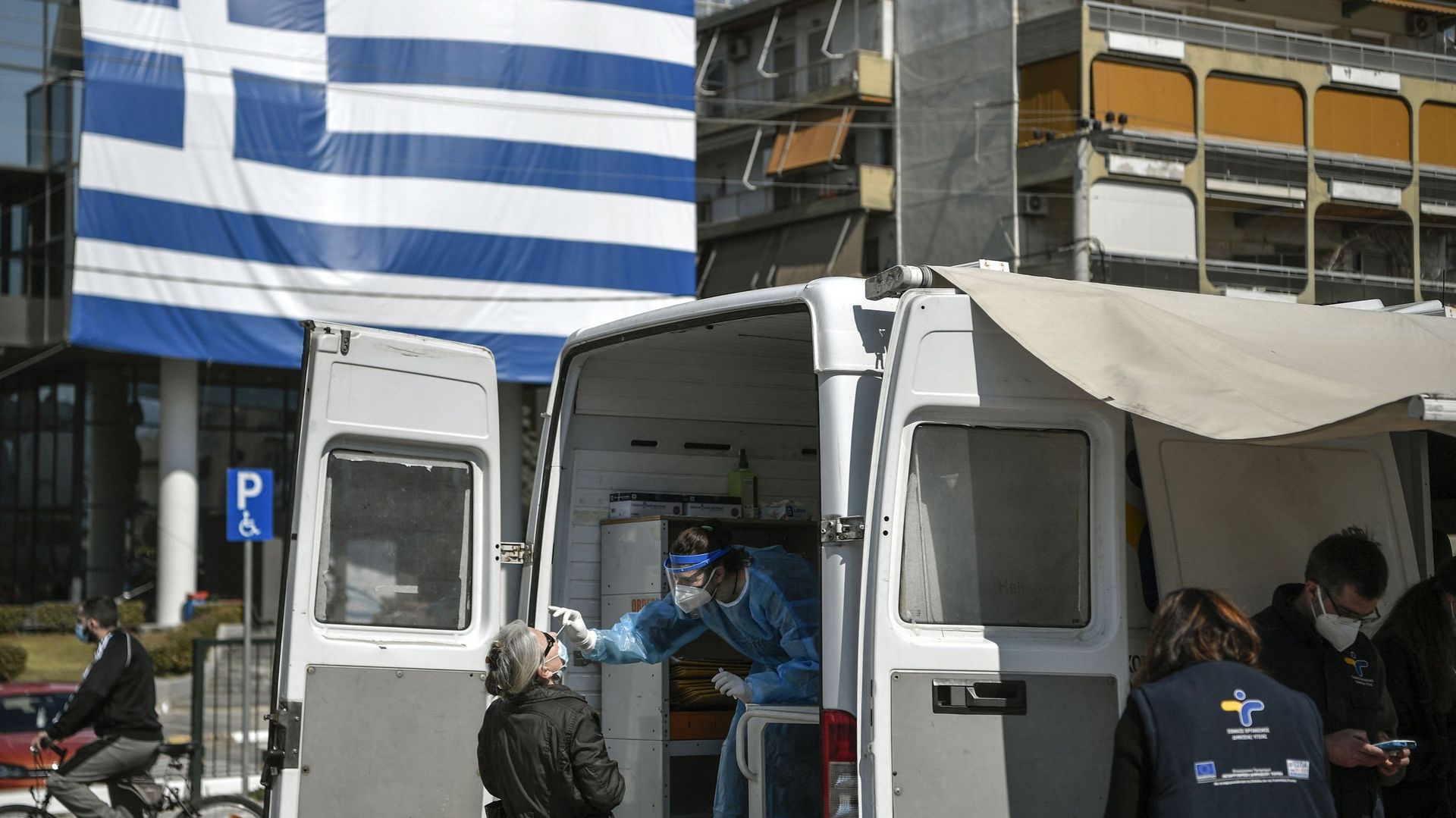 Testing covid en Grèce en 2021.