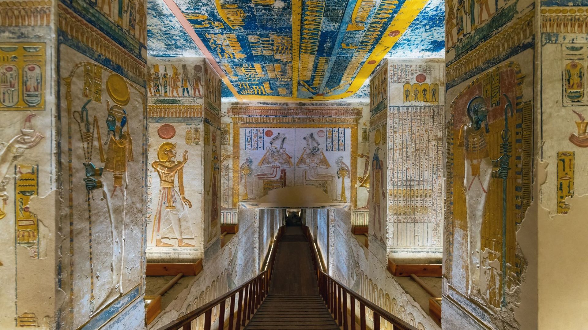 Intérieur de la tombe KV9, Vallée des Rois, Luxor, Egypte