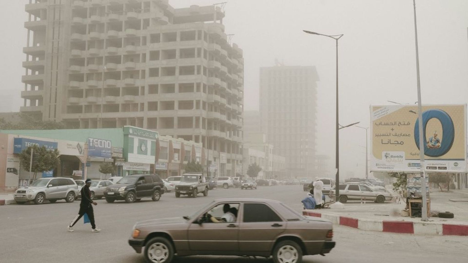 Tempête de sable à Nouakchott, le 24 février 2020 en Mauritanie
