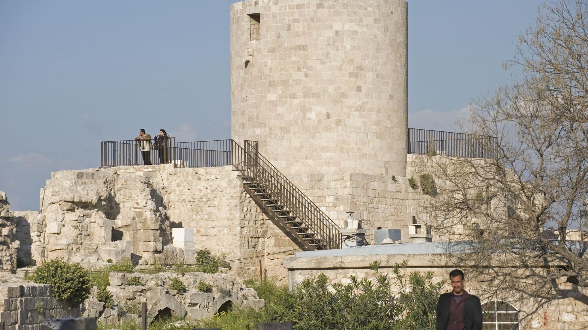 Le moulin ottoman de la Citadelle d'Alep en 2009, avant le début de la guerre civile