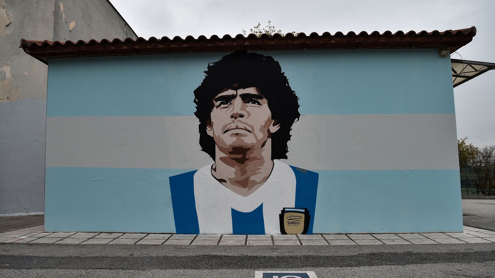Fresque de Diego Maradona