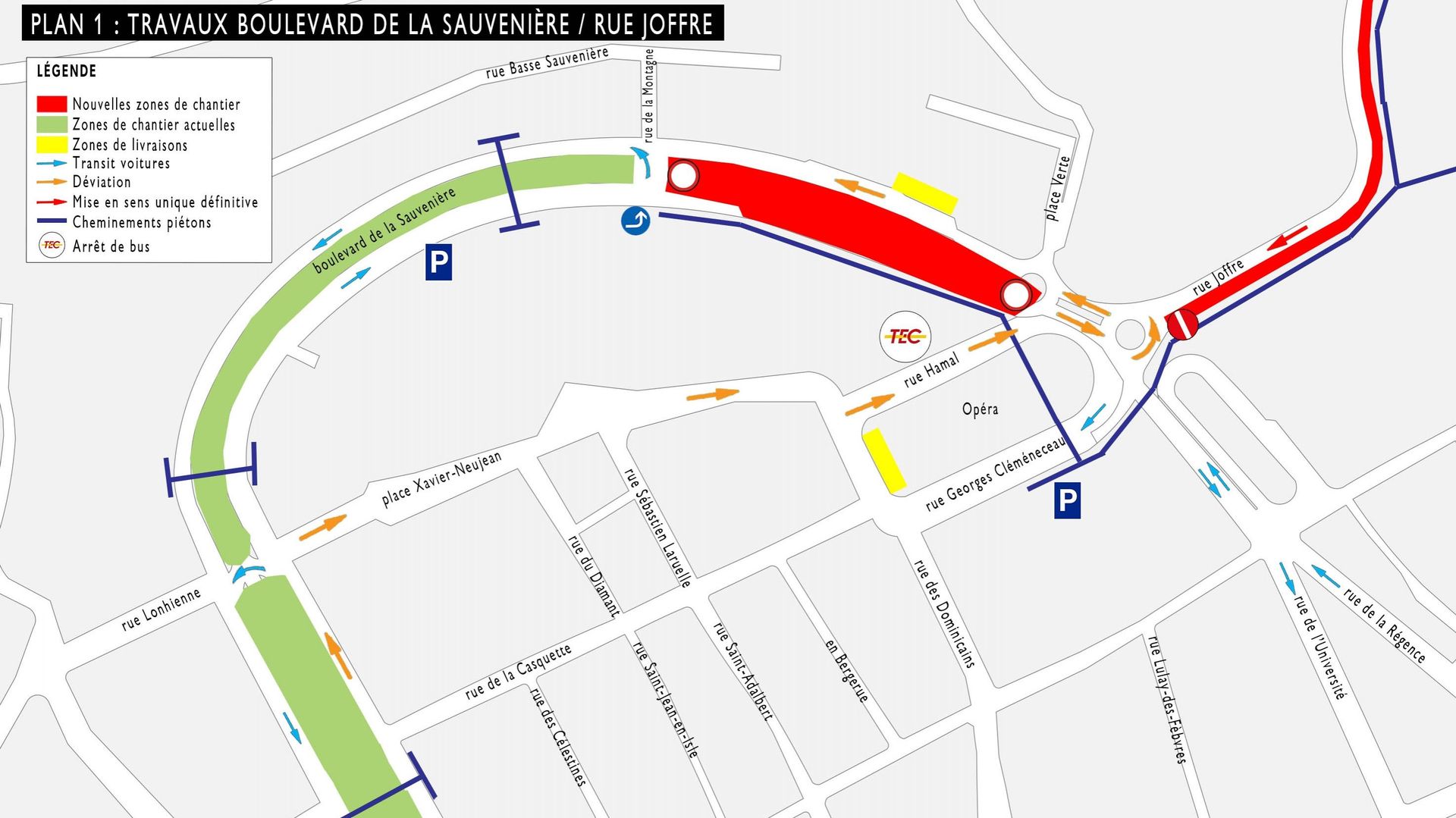 Une partie du boulevard de la Sauvenière va être fermée dès ce 1er juin.