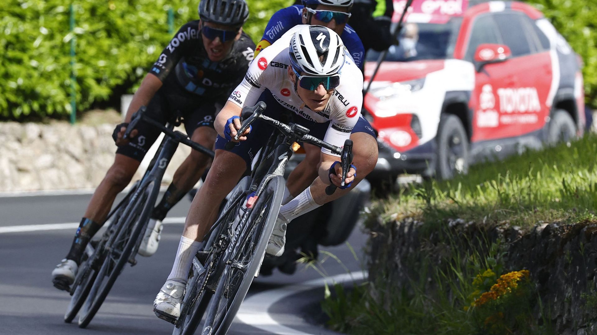 Remco Evenepoel, en difficulté sur la 11ème étape du Giro.