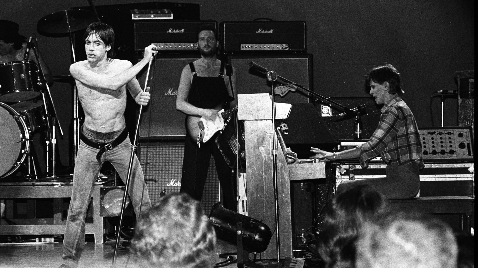 Iggy Pop, Ricky Gardiner et David Bowie en 1978 à San Francisco