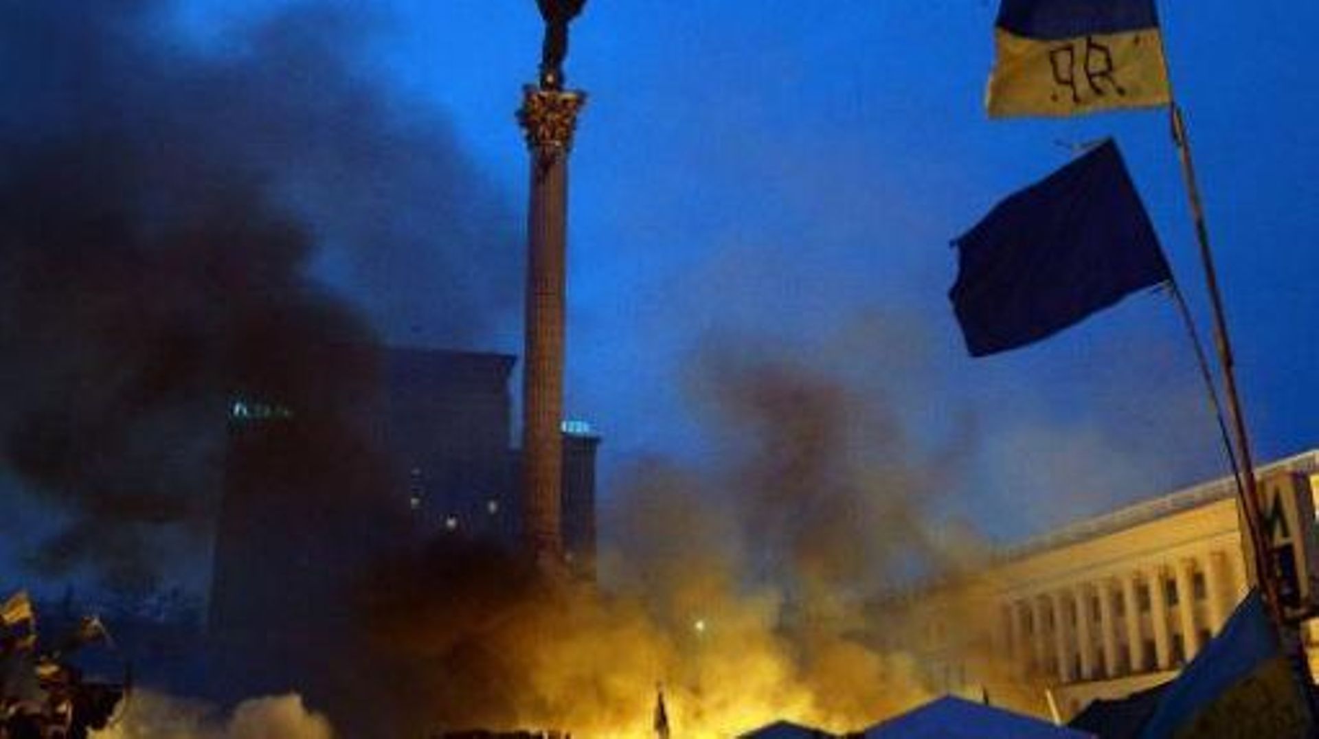 Kiev dans la nuit du mardi 18 février